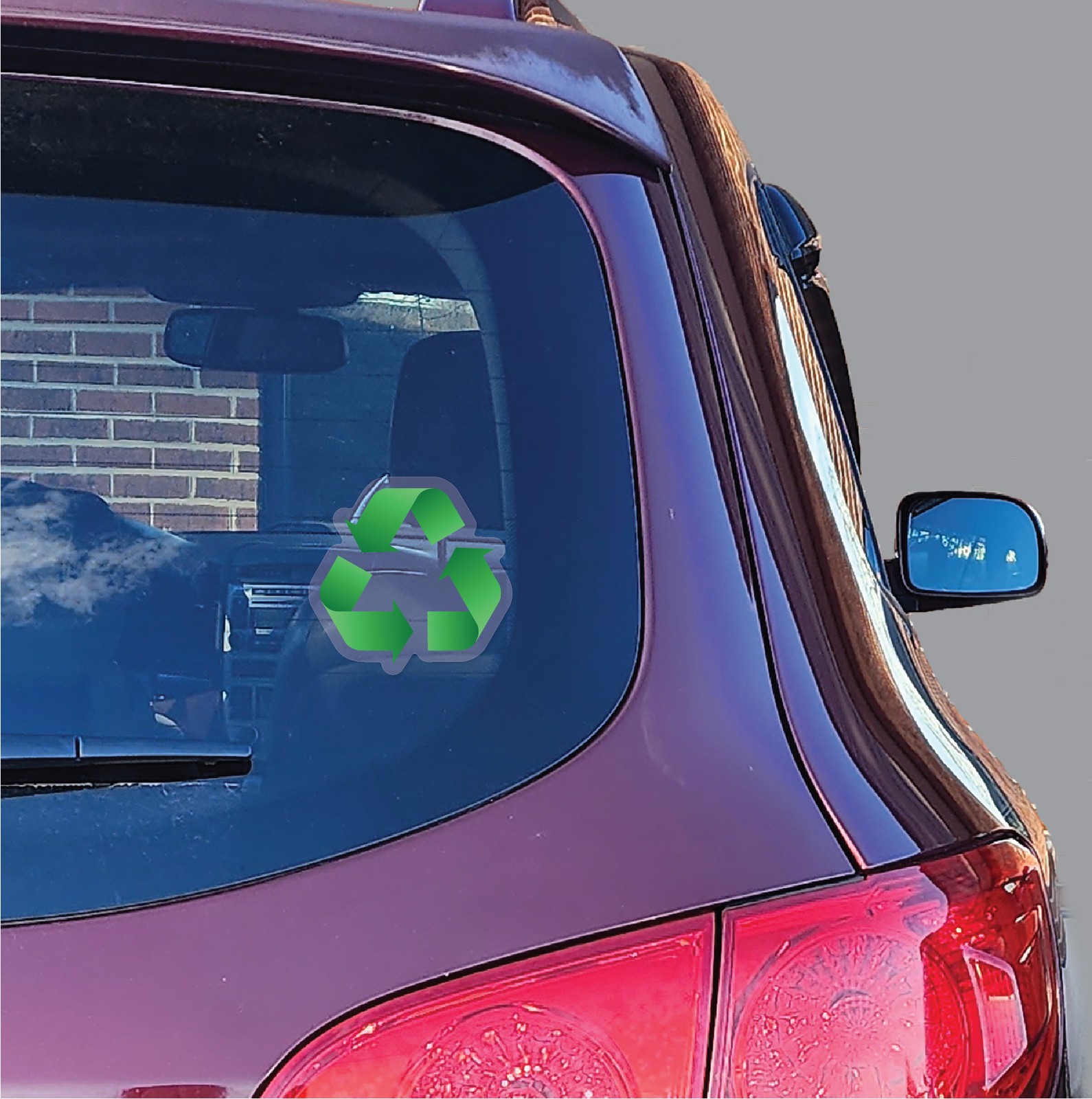 Recycle Green Arrows Symbol – 3 Mil Clear Decal