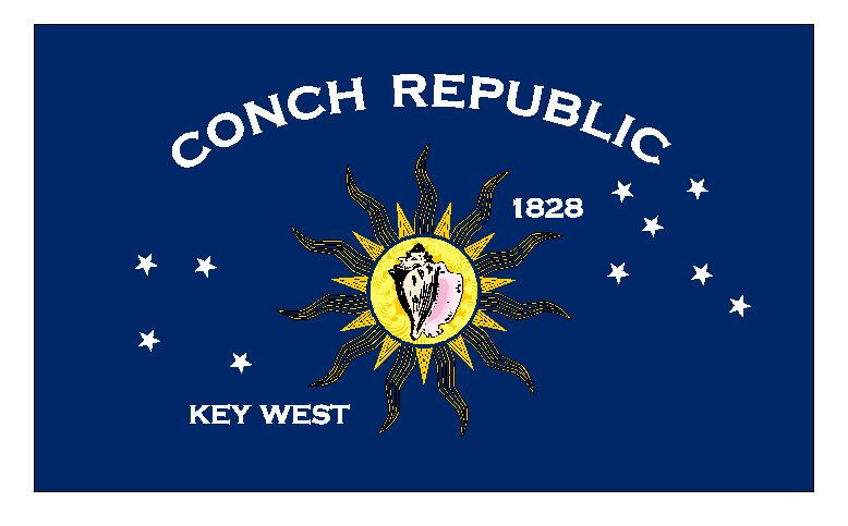 Key West Florida Flag Sticker Decal F675