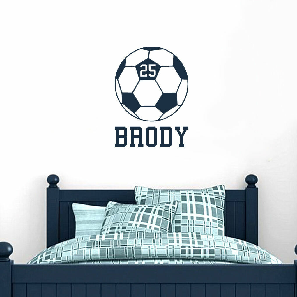 Custom Soccer Ball – Personalized Sports Kids RoomWall Decals