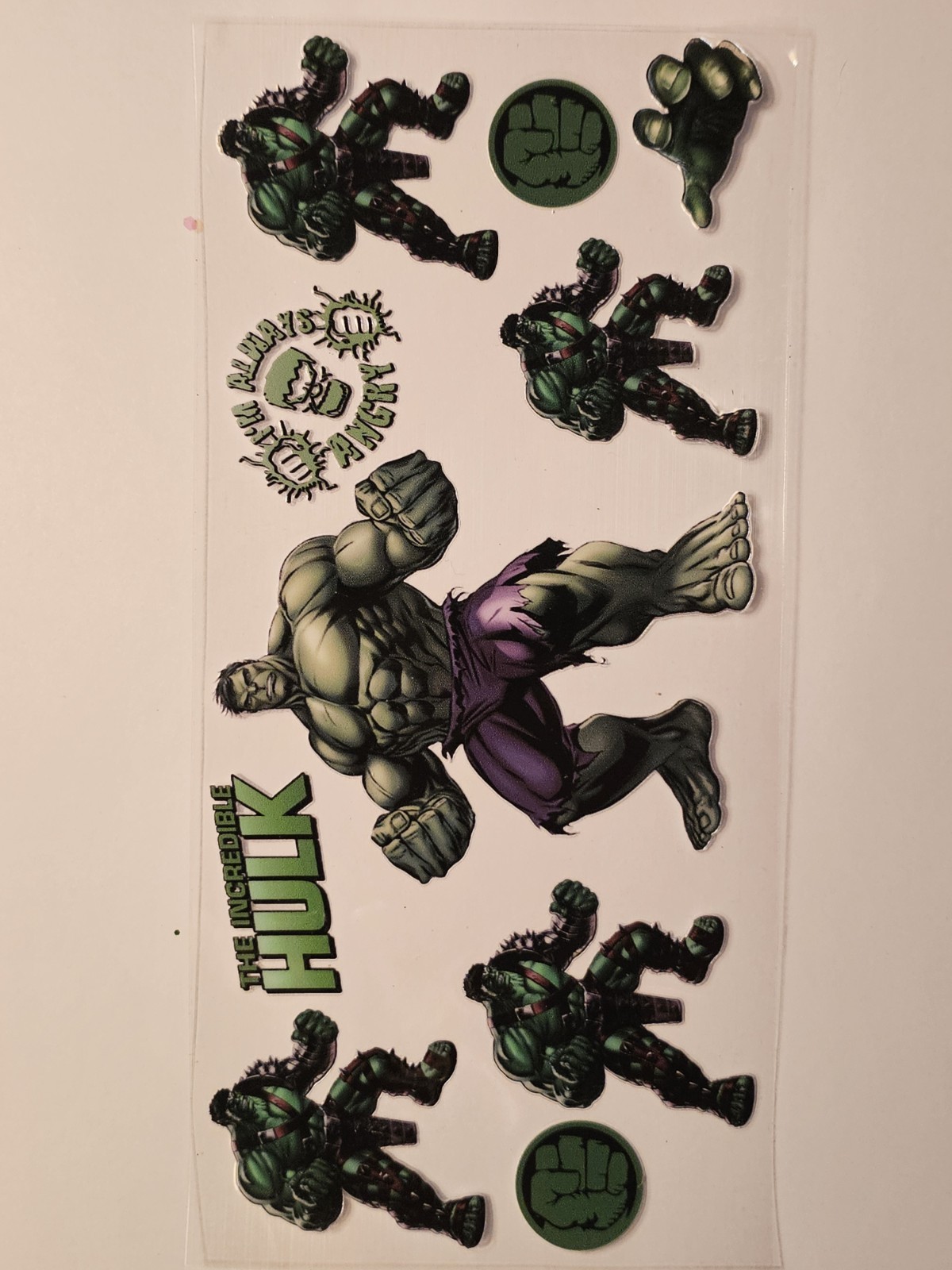Hulk UV DTF Transfer Sticker Wrap Tumbler UVDTF BUY 10+ GET COMBINED SHIPPING