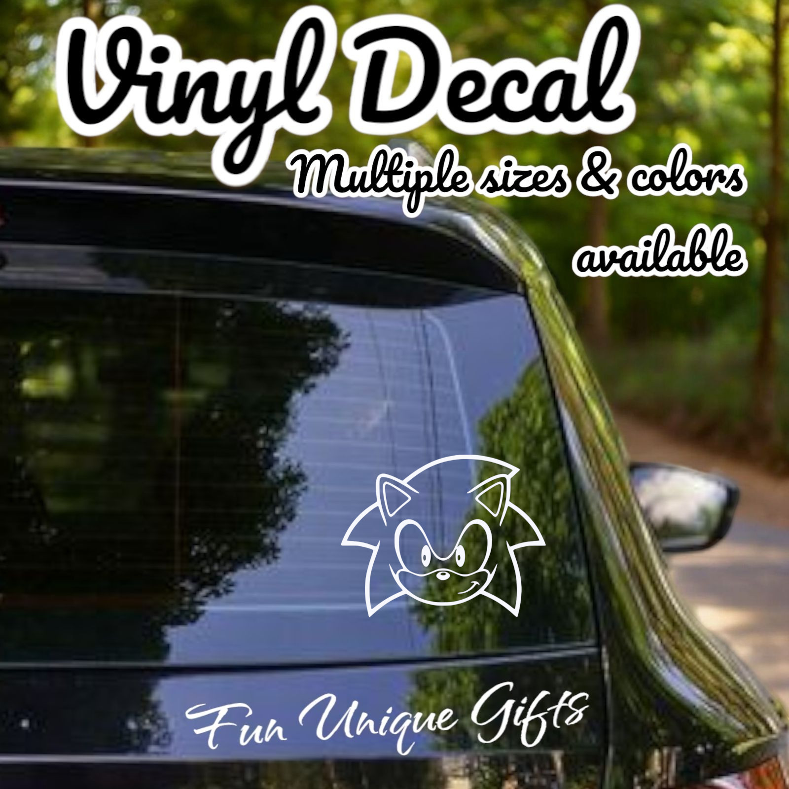 Sonic Face Vinyl Decal Sticker -Multiple Colors & Sizes- SHIPS FREE!