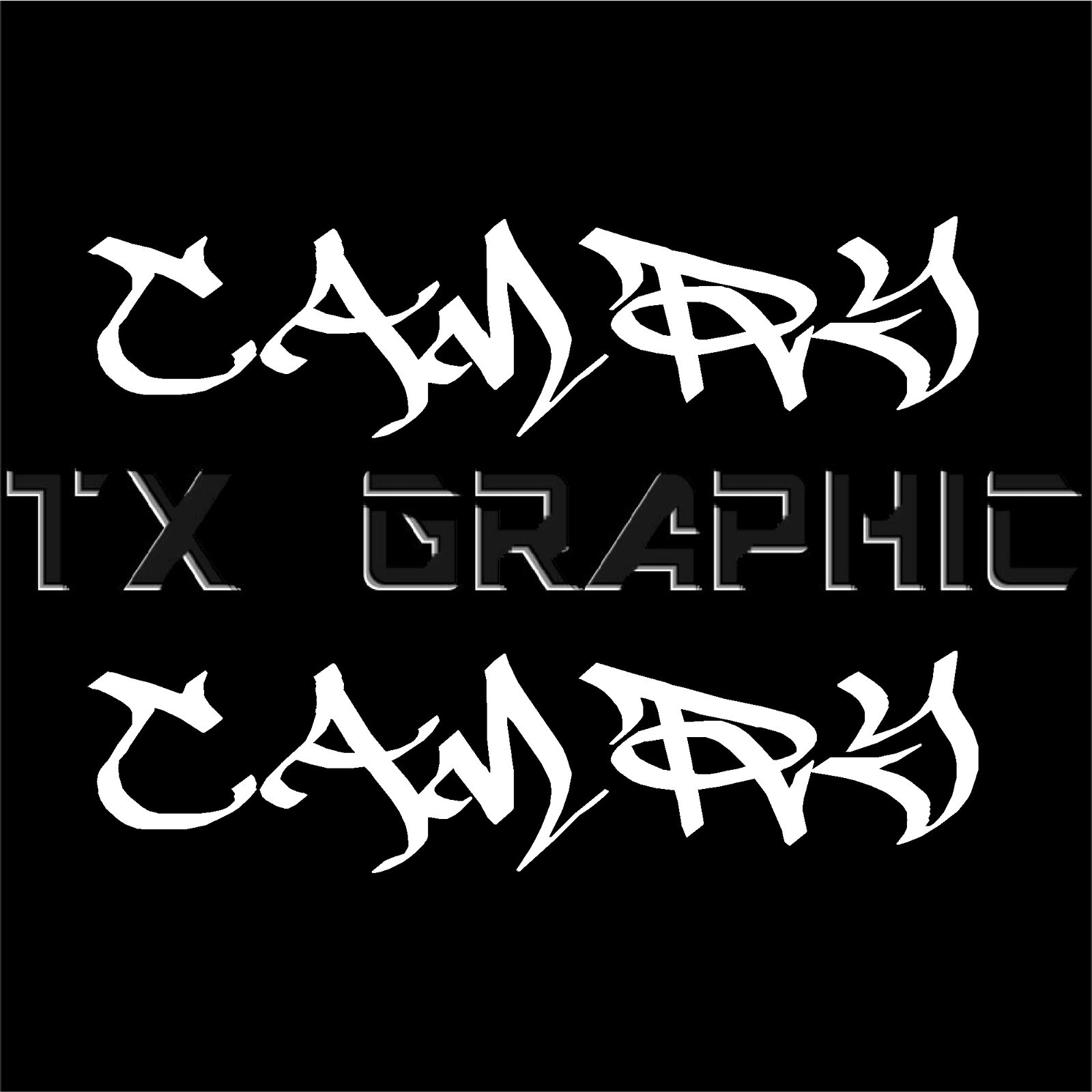 1 SET OF 2, CAMRY GRAFFITI DECAL STICKER JDM