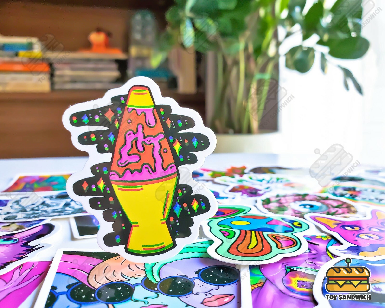 50 pcs "Psychedelic" Sticker Pack Abstract Rainbow Smoking Hippie Trippy Decals