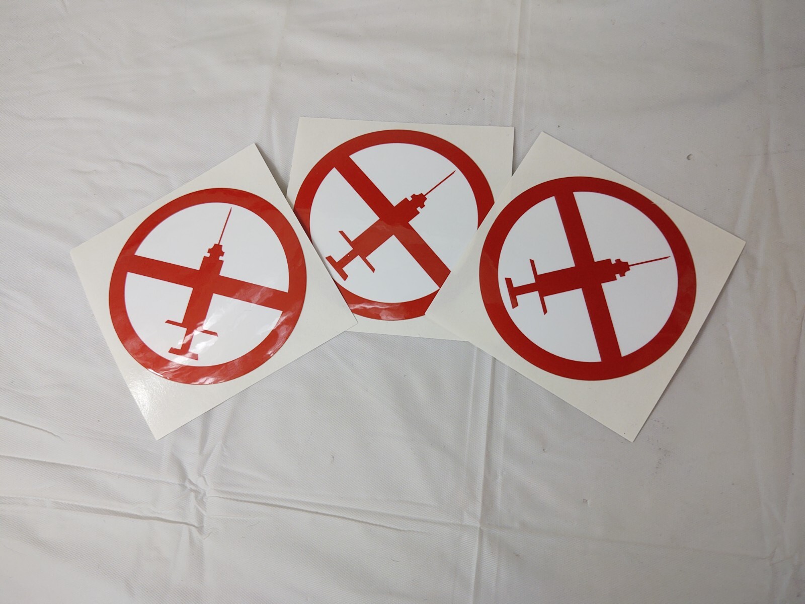 No Syringe Needles Round Trash Can Receptacle Stickers 12 Individual Stickers