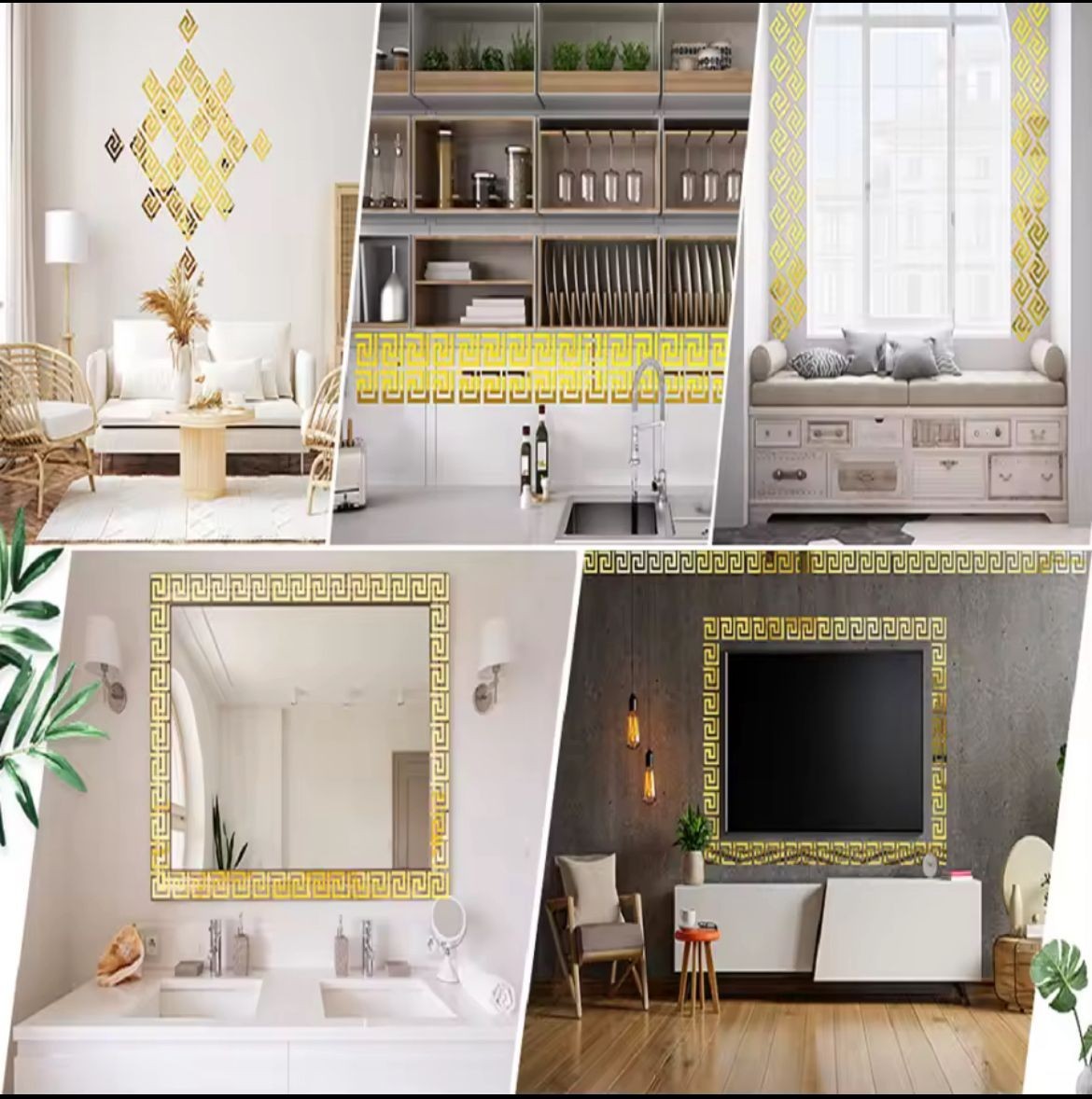 3D 5/10Cm SELF ADHESIVE Acrylic Wall Mirror Sticker for Living/BED Room/CELING D