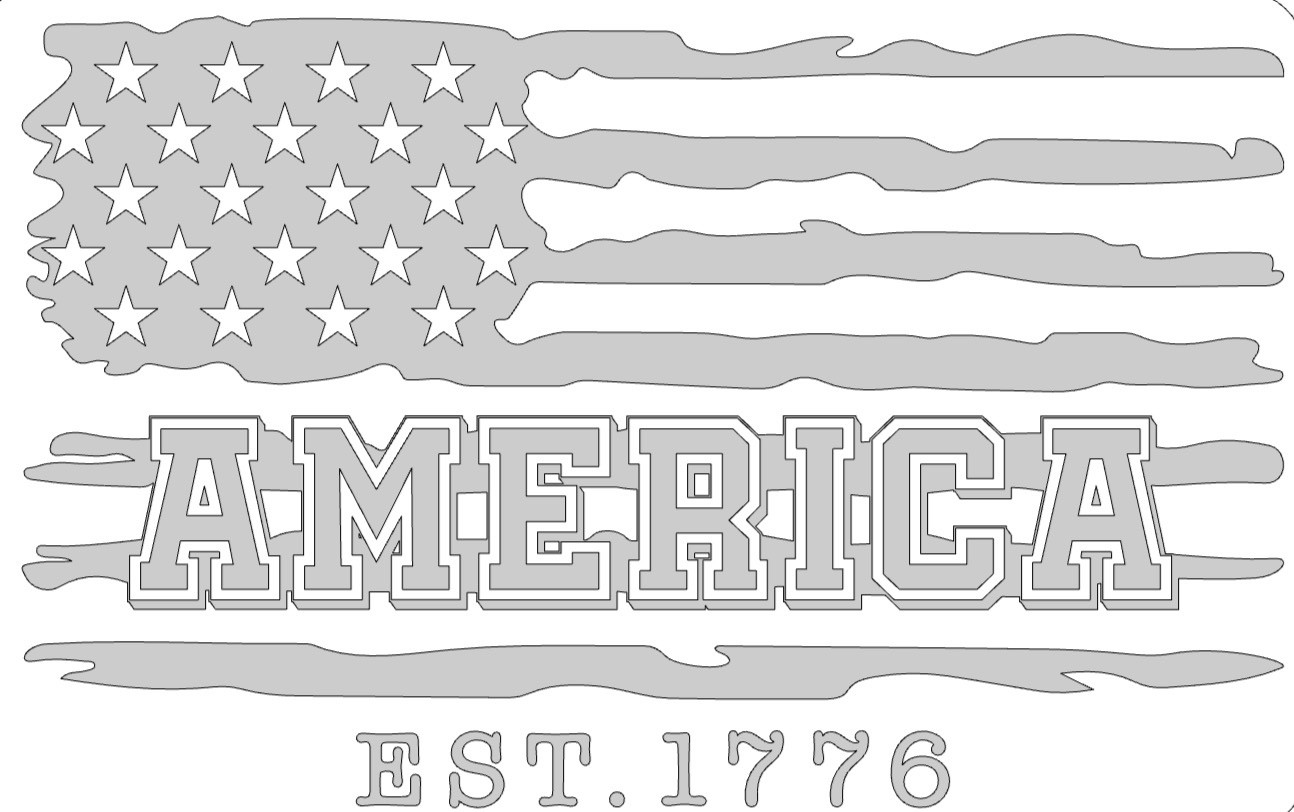 1776 America Vinyl Decal Sticker Patriotic American Flag USA Freedom