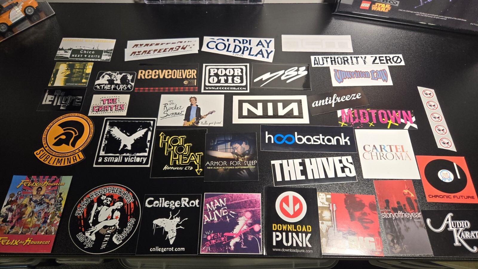34 X Rock Band Logo Stickers Decal Lot Punk Music Vinyl Heavy Metal Car Bumper