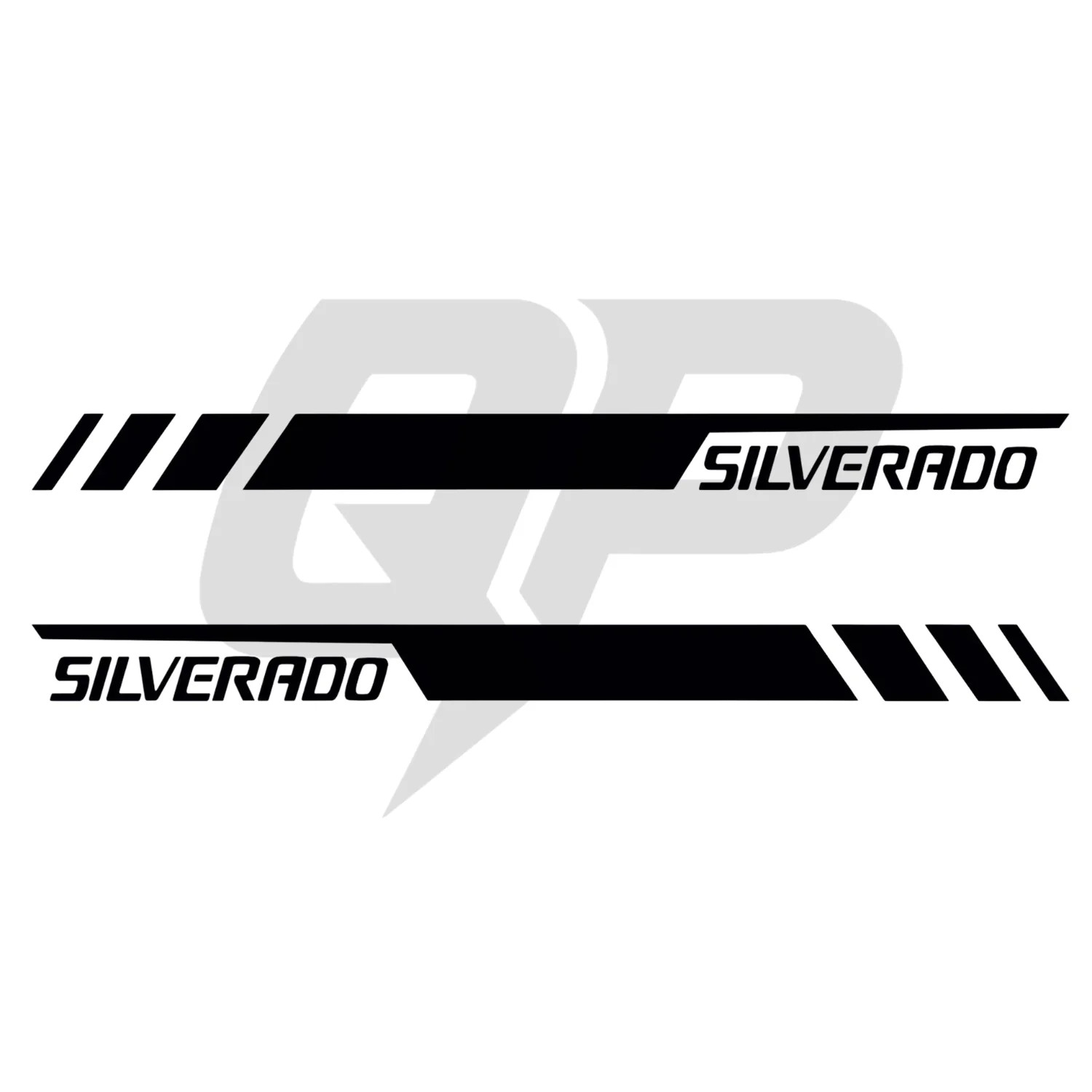 Compatible With Chevy Silverado Offroad Side Decals | Premium Vinyl Graphics 2PC