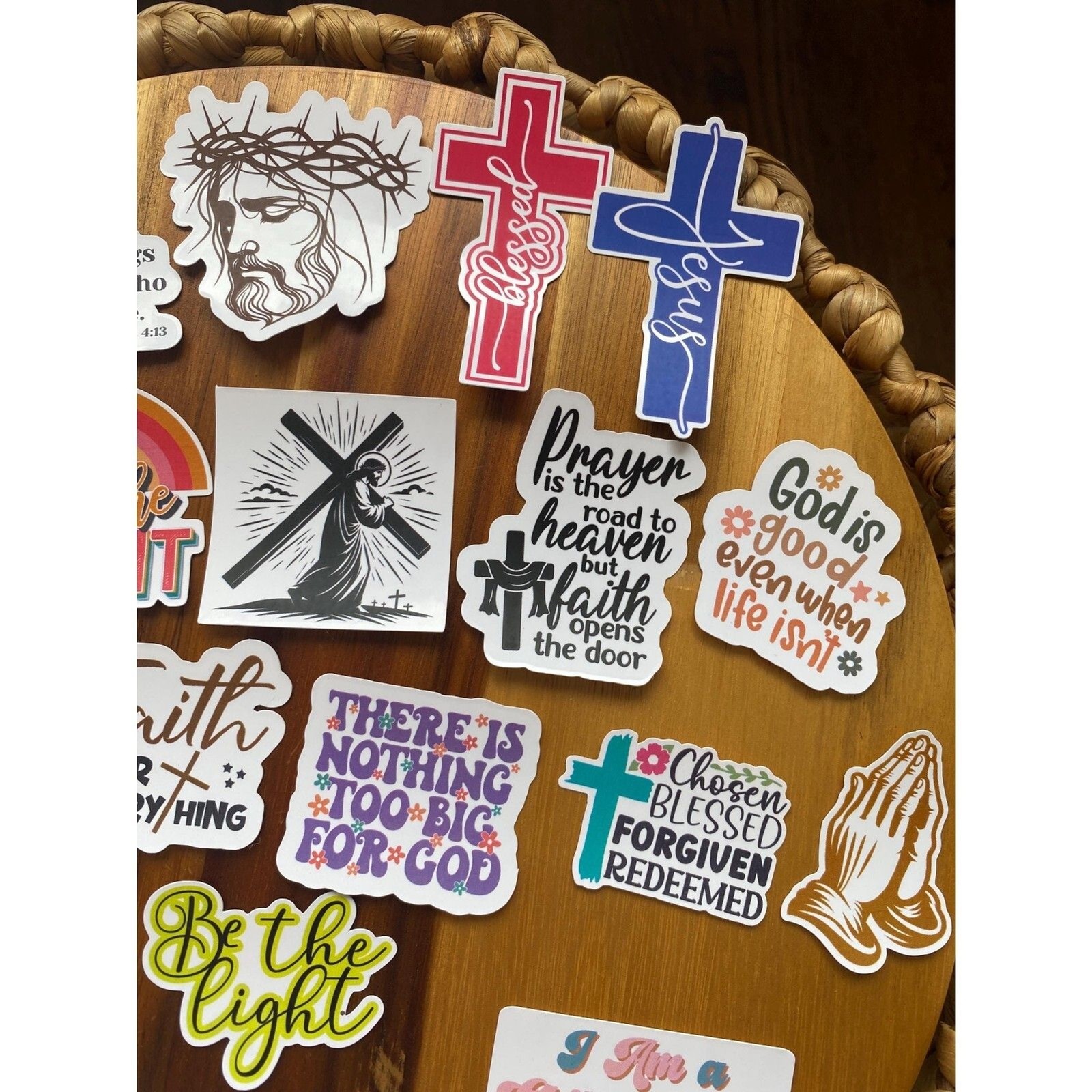 25 Waterproof Stickers Religious Sticker Set Christian Stickers Faith Stickers