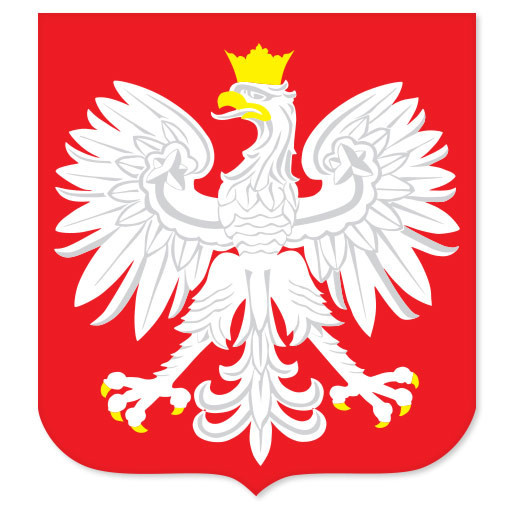 POLAND Polska Coat of Arms bumper sticker decal 4" x 5"