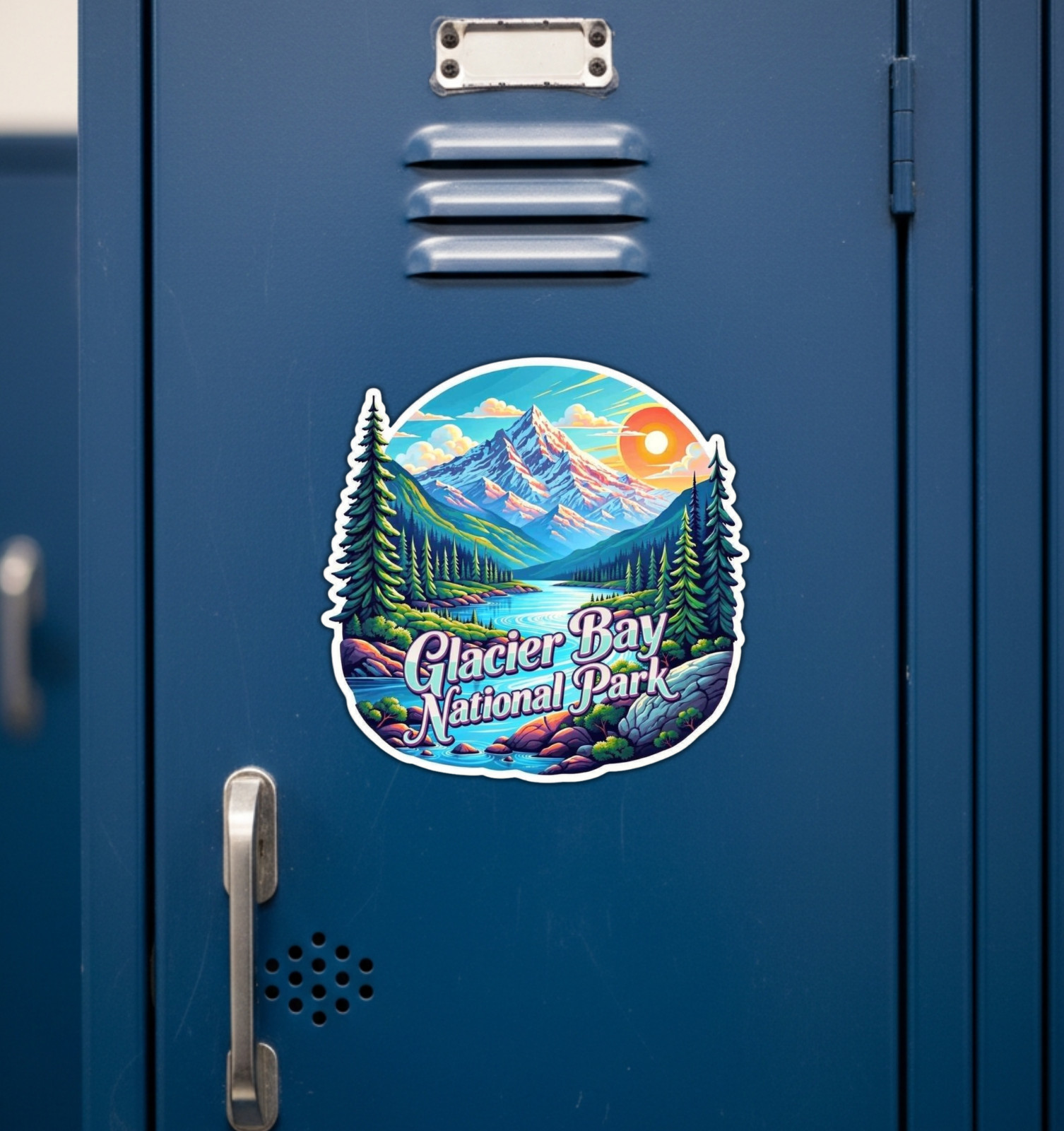 Glacier Bay Alaska Fridge Magnet or Laptop Sticker