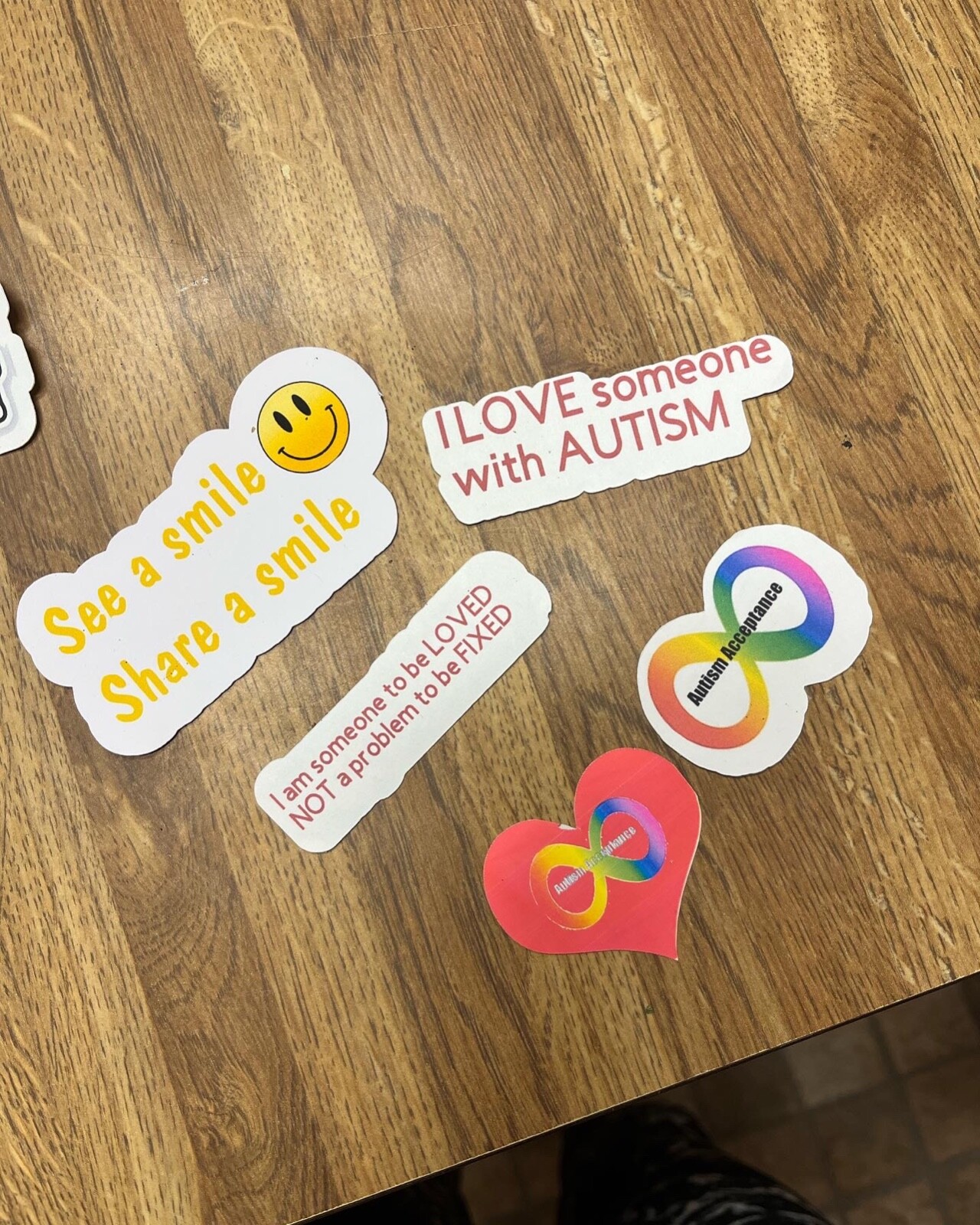 autism awareness stickers water resistant multi colored show your support! ❤️