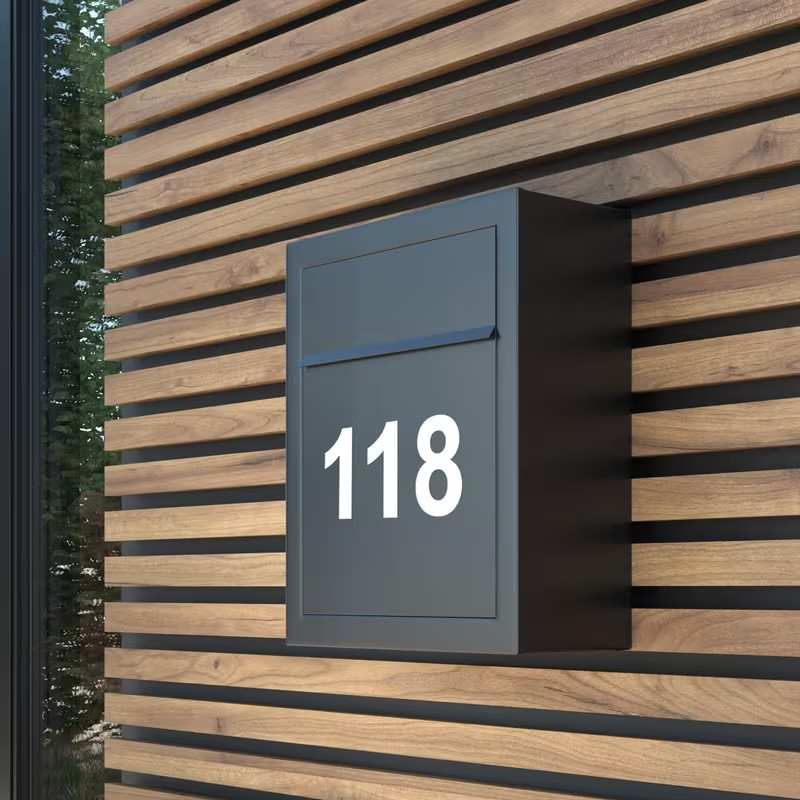 1/3x Reflective Mailbox Numbers for Outside, 2/3/4 Inch Self Adhesive Waterproof