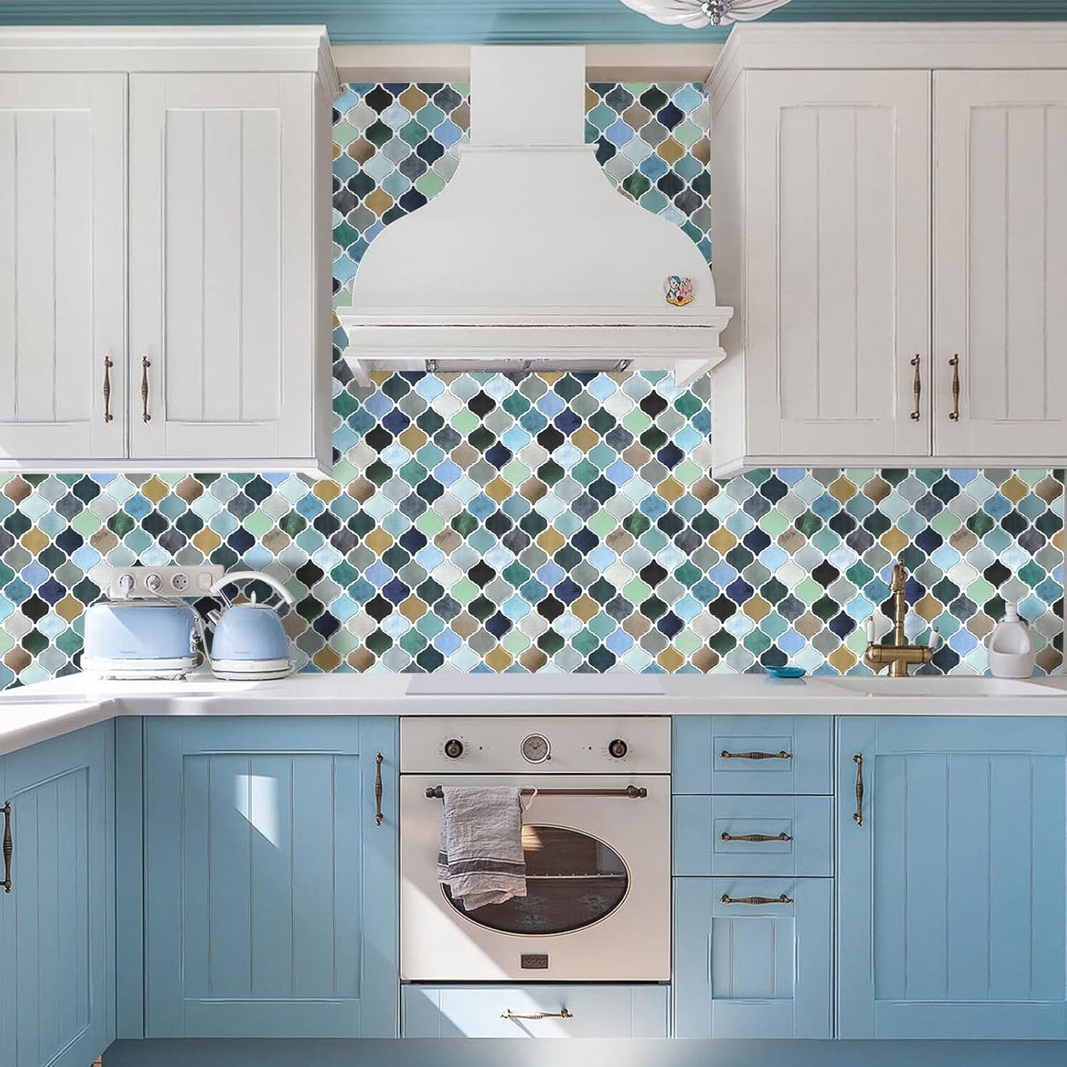 Arabesque Peel Stick Backsplash 12×12” Backsplash Tile for Kitchen Self Adhesive