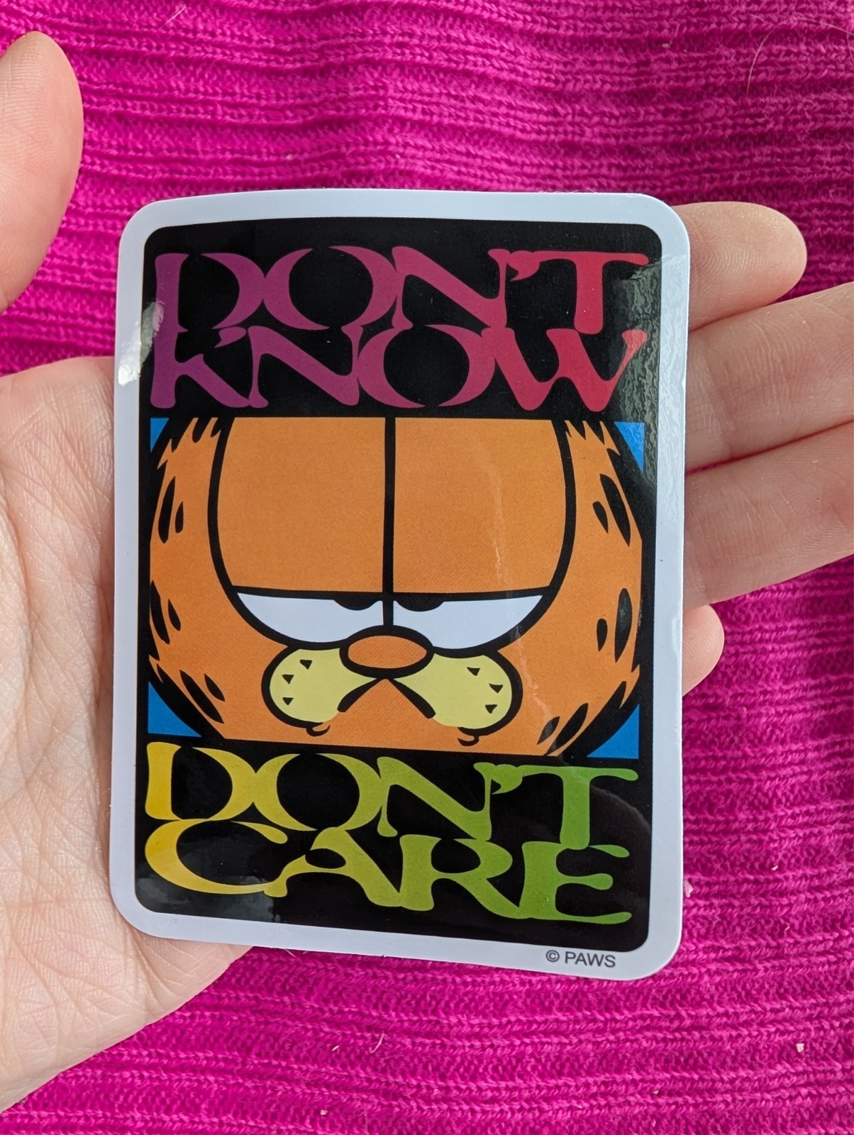 STICKER, Garfield, Sassy cat, Odis, Cartoon