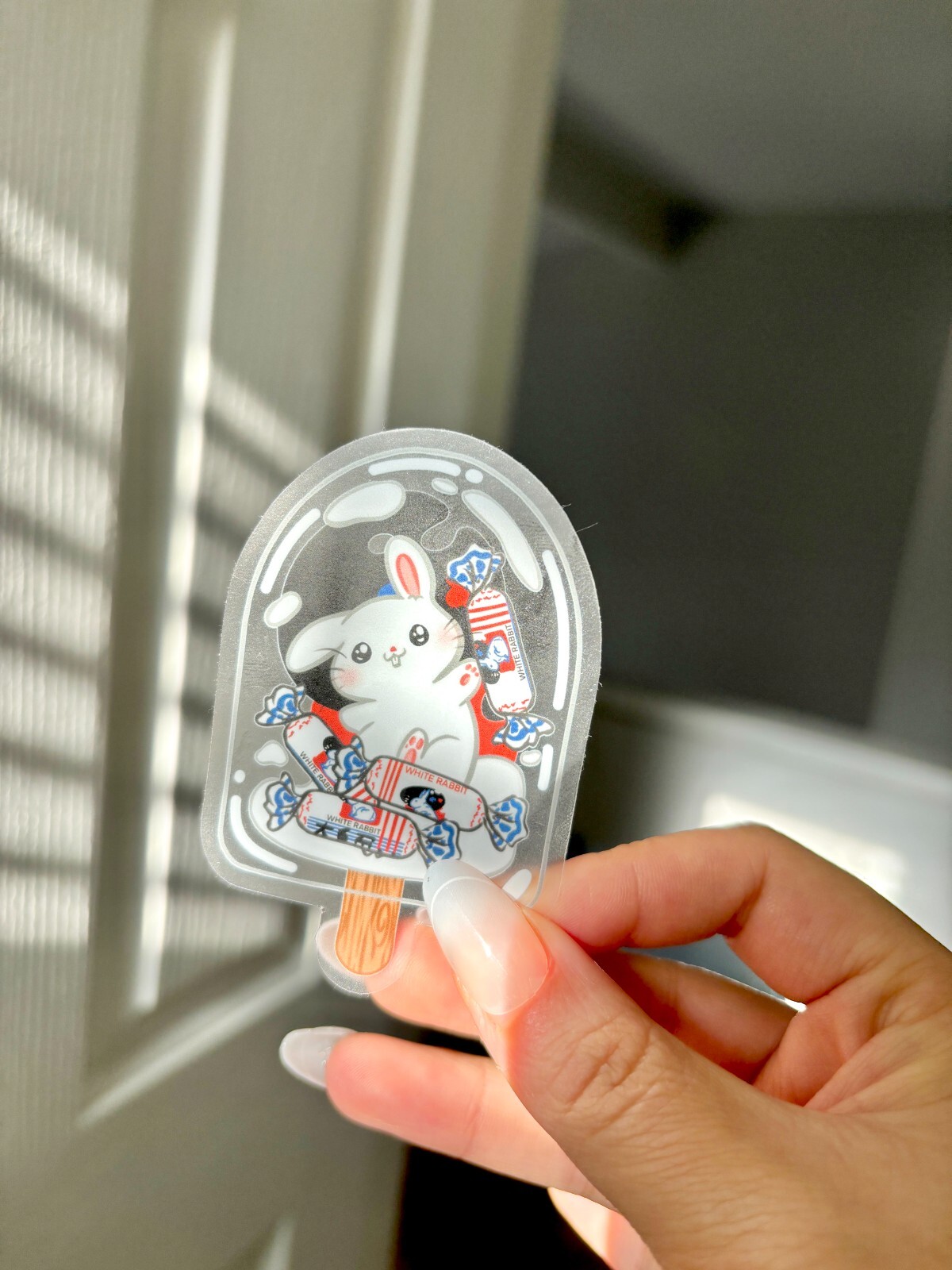 White Rabbit Candy Clear Transparent Die Cut Vinyl Sticker | Asian Snacks