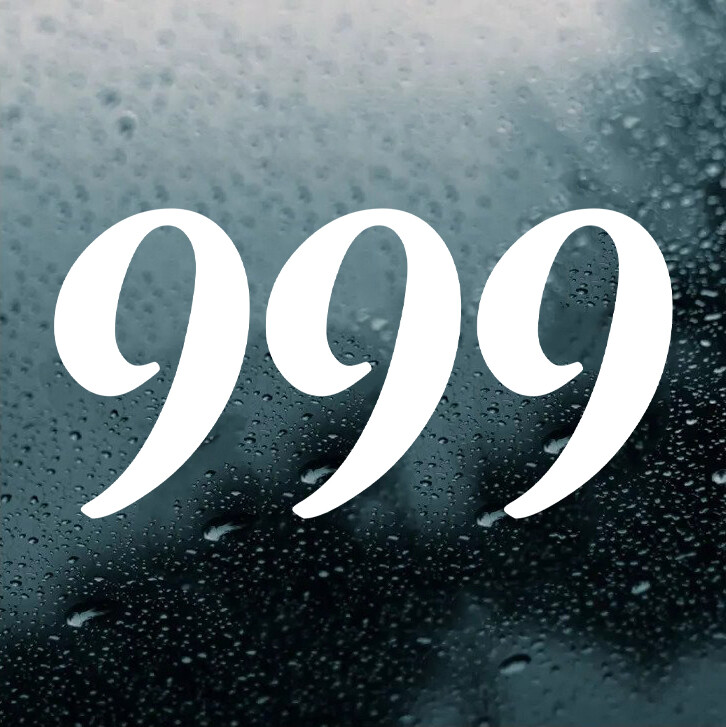 999 Angel Number Vinyl Decal – Release Completion Numerology – Die Cut Sticker