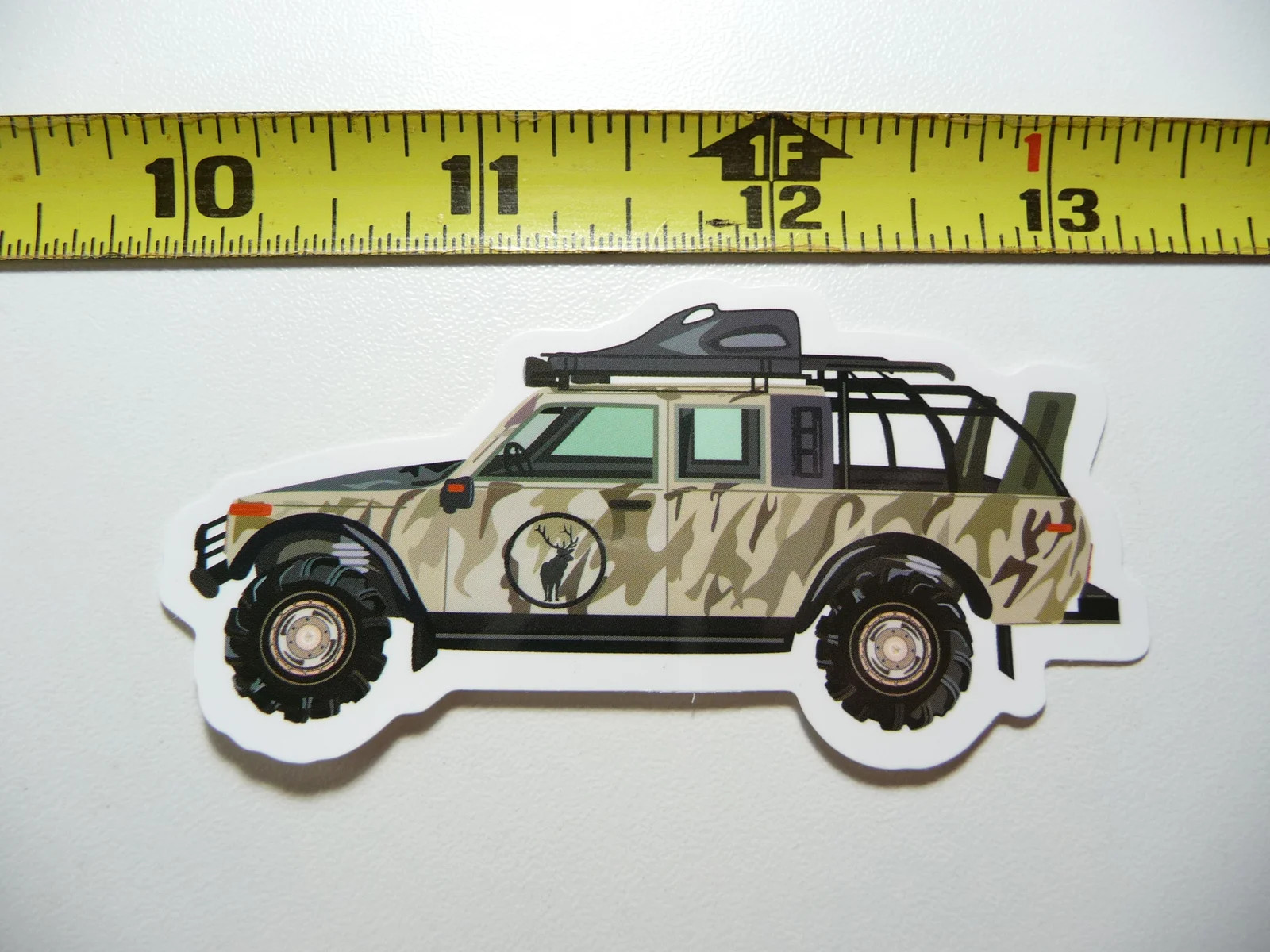 SAFARI SUV TRUCK GAME WARDEN HUNT HUNTING SMALL STICKER DECAL LAPTOP FUN