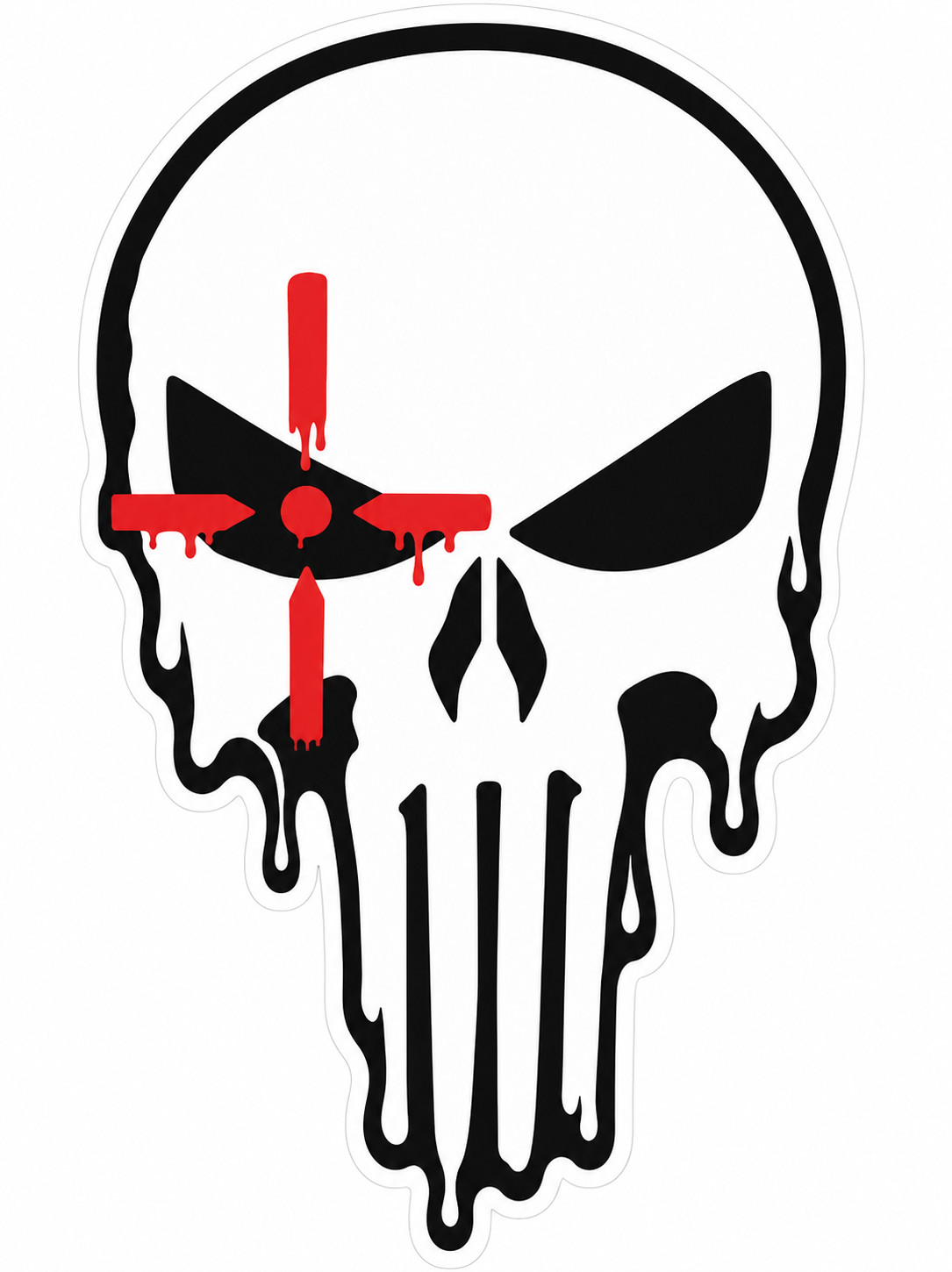 PUNISHER – SKULL – CROSSHAIR – 2A – PUNISHER – CROSSHAIR – STICKER / DECAL