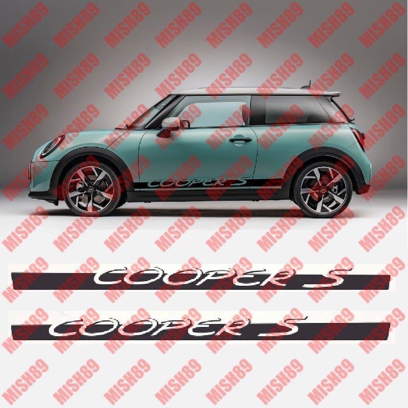 MINI COOPER S SIDE GRAPHICS STRIPE GT3rs Style VINYL DECALS STICKERS ANY COLOR