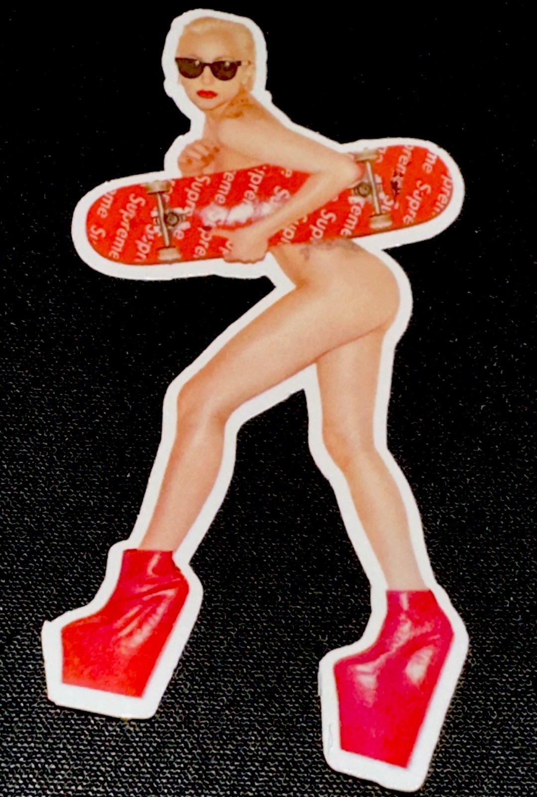 SEXY GIRL STICKER✨💋🛹 ❤️‍🔥🛹💋✨4” X 2”✨GLOSSY✨SKATEBOARD✨FUN TIME✨AWESOME🔥💫
