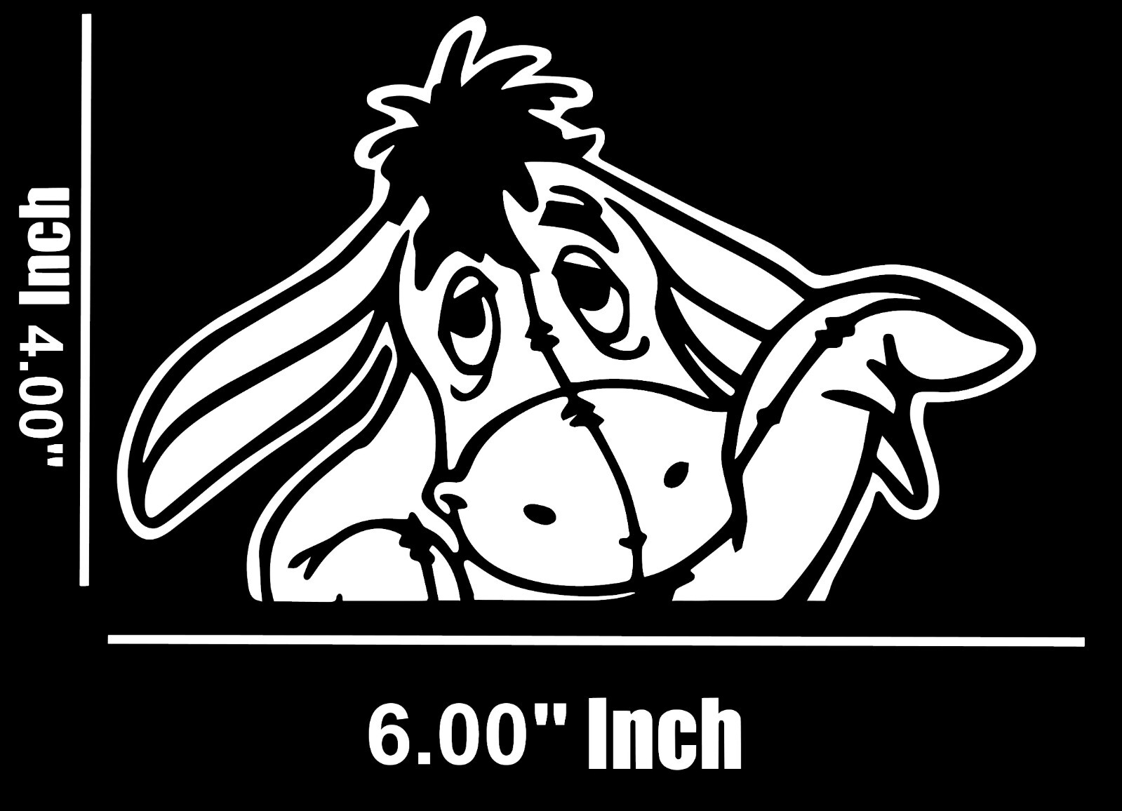 Eeyore Peeking Vinyl Decal Car Truck Decal Premium Quality Vinyl 6" x 4"