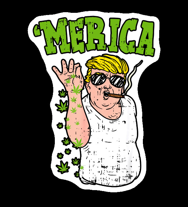 Trump Stoner Merica 420 UV Safe Weatherproof Decal weed Sticker Political