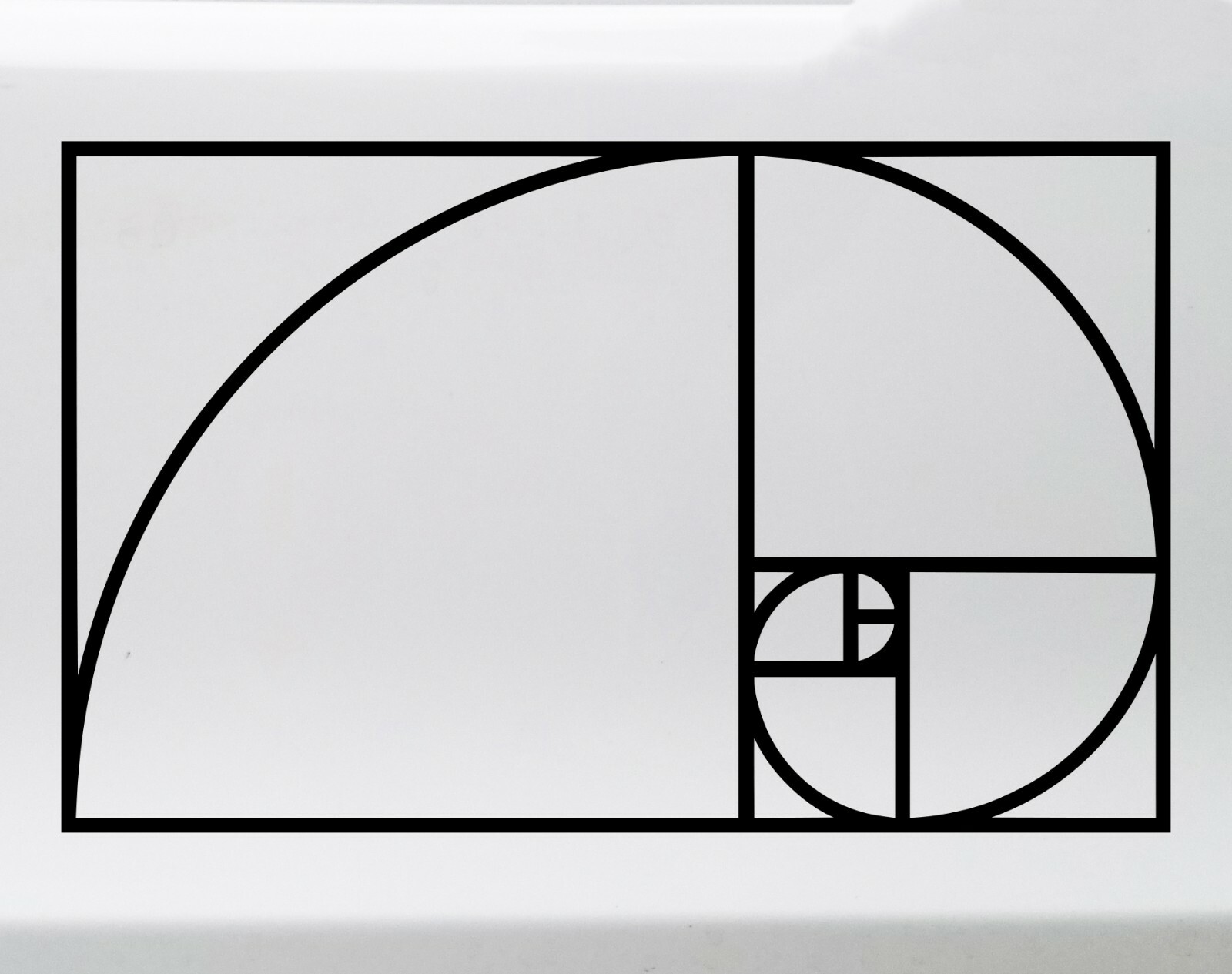 Golden Ratio Vinyl Decal – Fibonacci Spiral Sequence Art Nature Die Cut Sticker