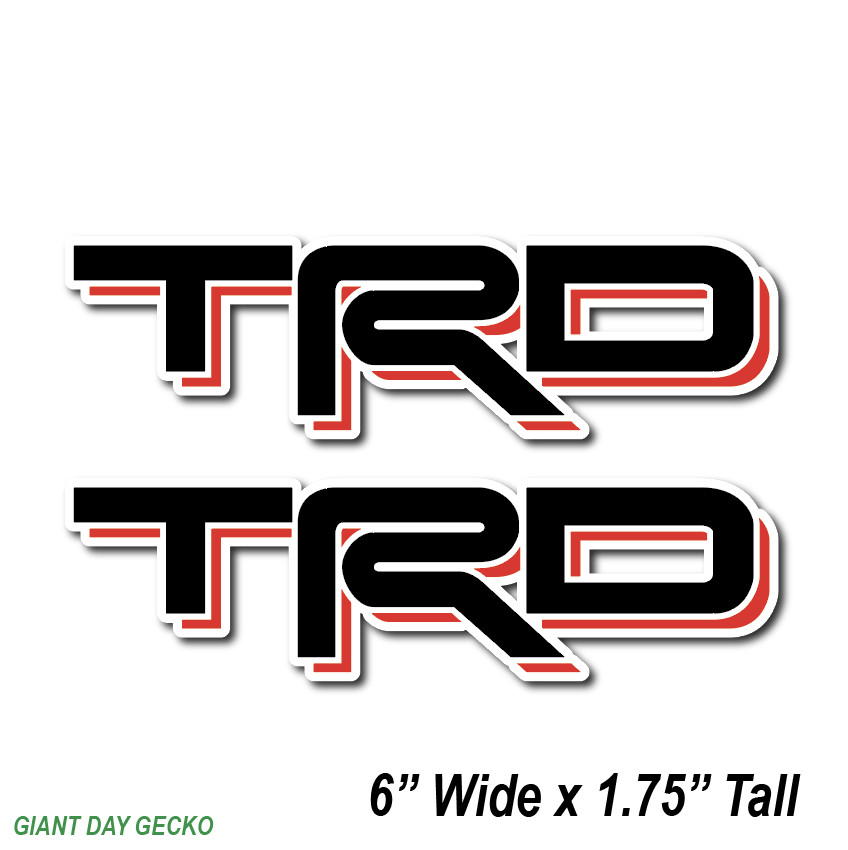 (2) TRD Toyota Racing Development car Laptop Wall Sticker Decal USA