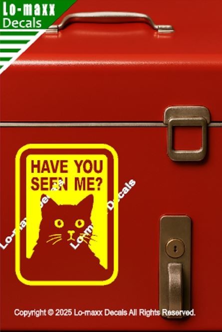 Have You Seen Me Lost Cat Sticker Art Funny Vinyl Decal For Laptop Door Locker