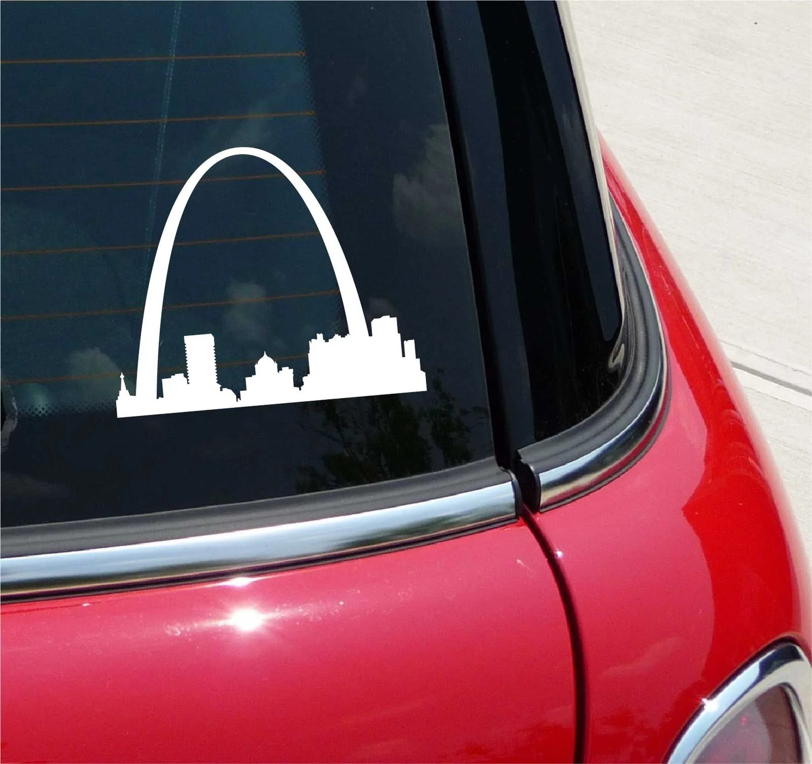 ST LOUIS SKYLINE SAINT ARCH CITY MISSOURI GRAPHIC DECAL STICKER ART CAR WALL