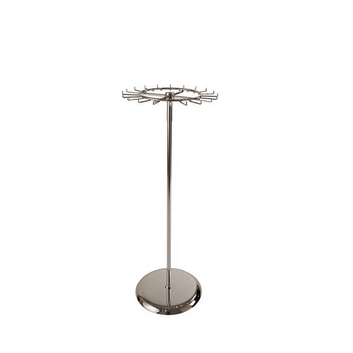 Econoco K71WD-SC Round Folding Garment Rack with Rectangular Tubing Hangrail
