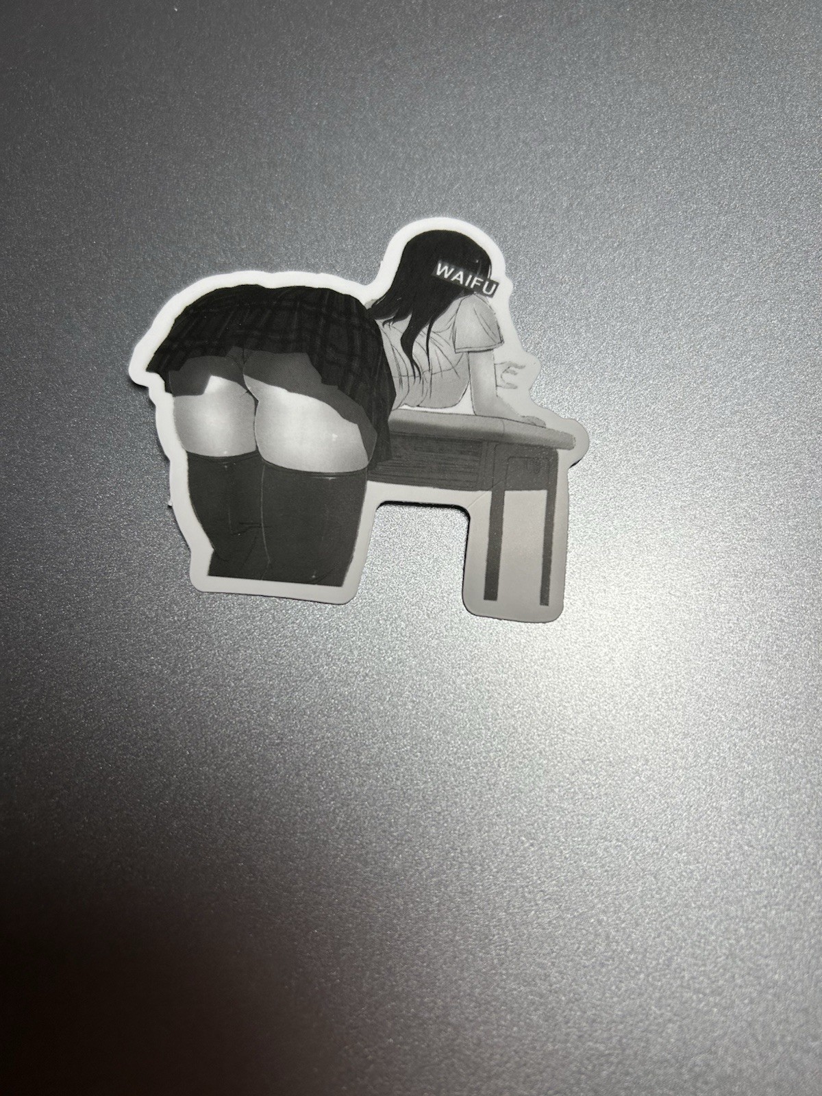 black and white waifu lewd sexy girls stickers #8