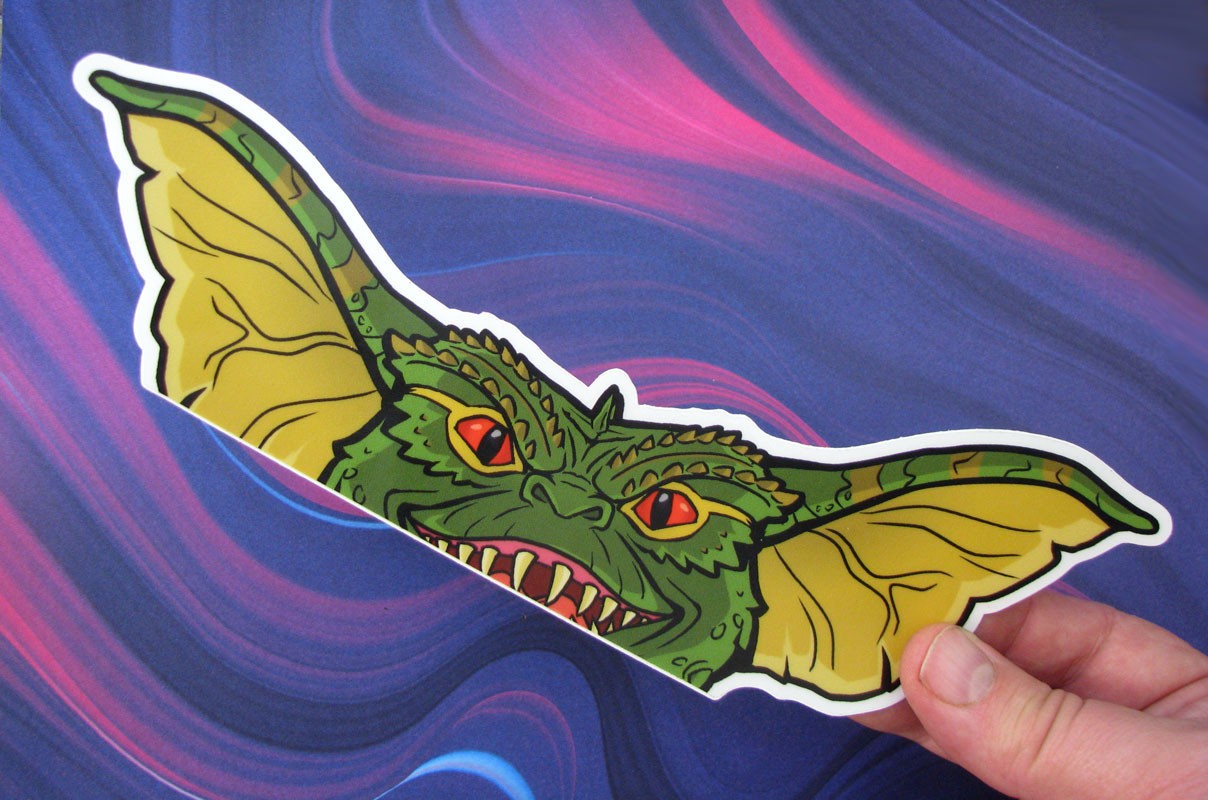 Peeking Gremlin Transparent Vinyl Sticker – Gremlins Car Skateboard Laptop Decal