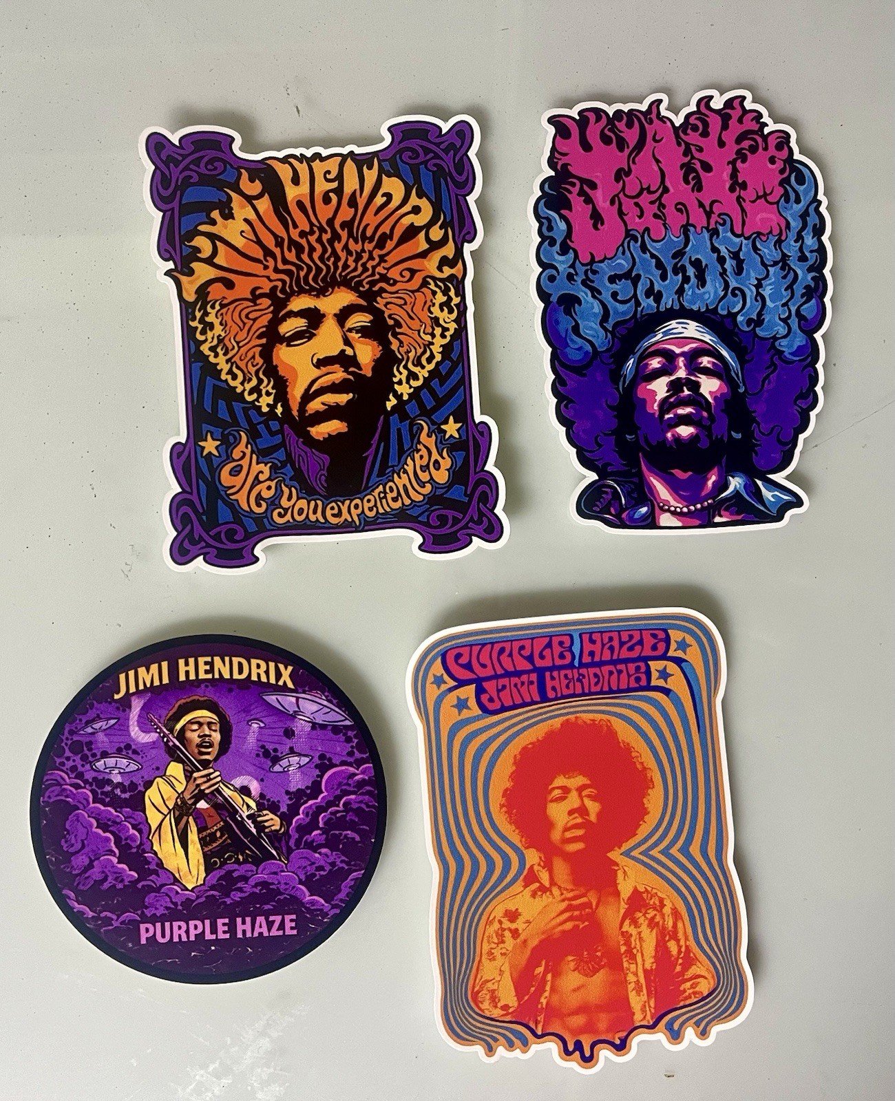 Jimi Hendrix Sticker Pack – 10 Stickers Classic Rock Stickers