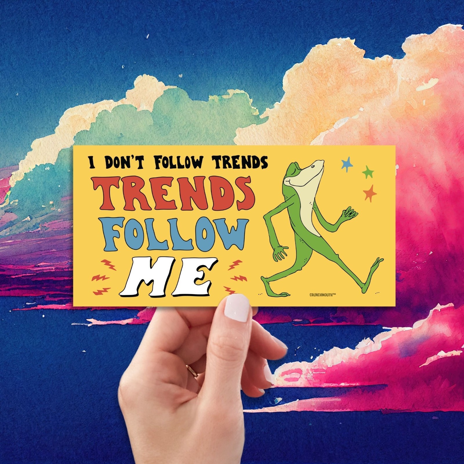 I Don't Follow Trends, Trends Follow Me Bumper Sticker