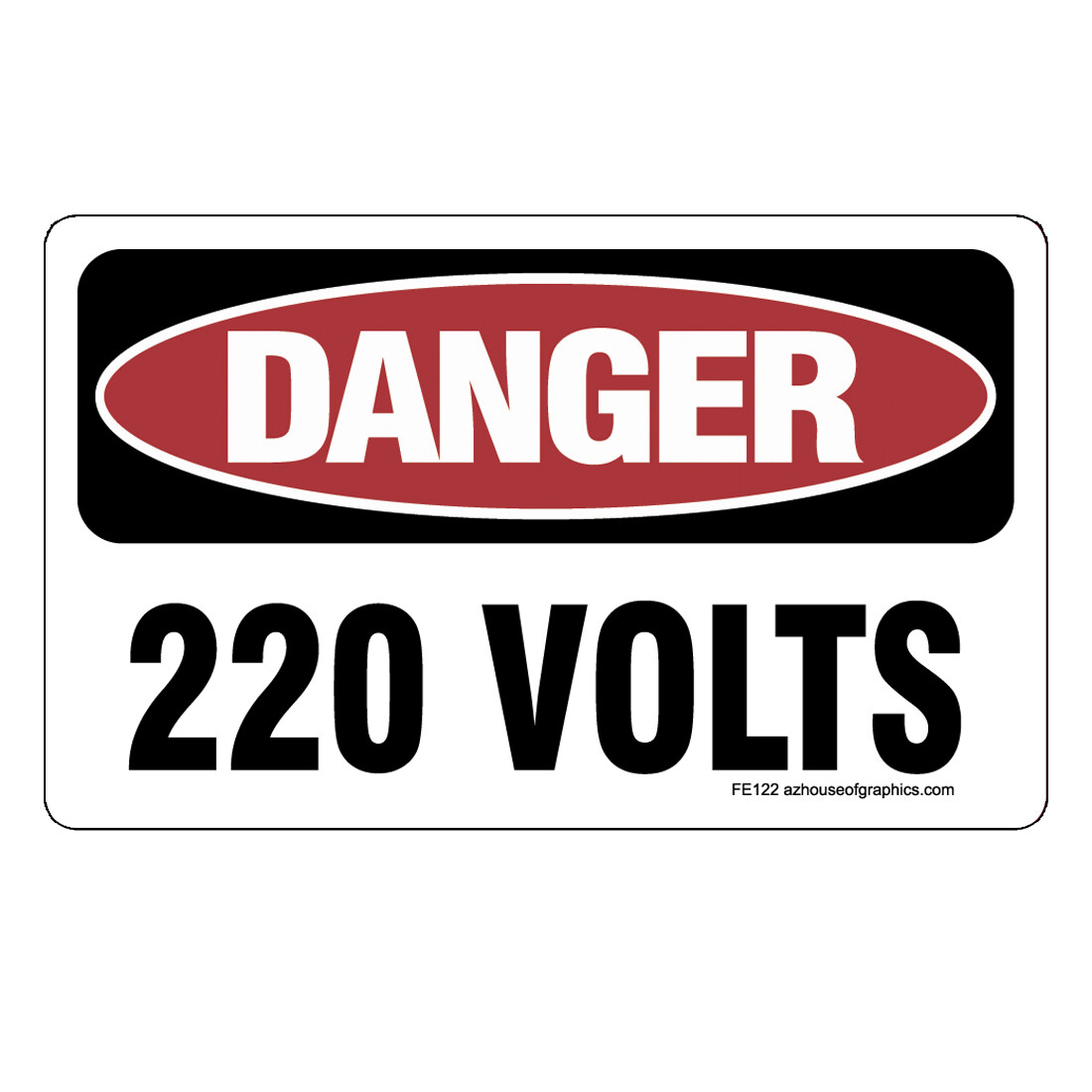 DANGER 220 Volts Sticker – OSHA Safety vinyl decal sign warning caution FE122