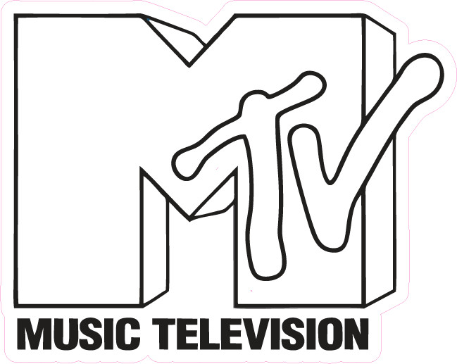 MTV Logo Vinyl Sticker – Waterproof, UV Resistant, Multiple Sizes Available