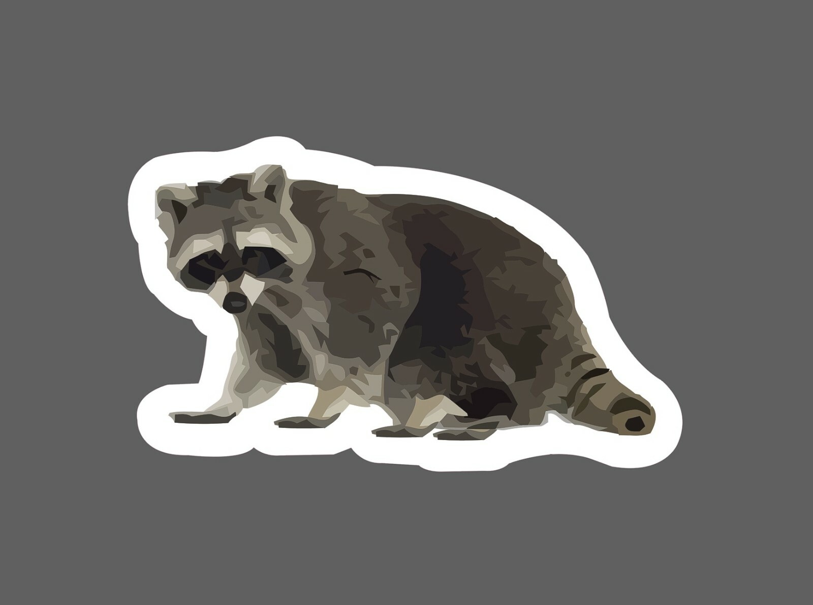 Raccoon Sticker Illustration Waterproof – Buy Any 4 For $1.75 Each Storewide!