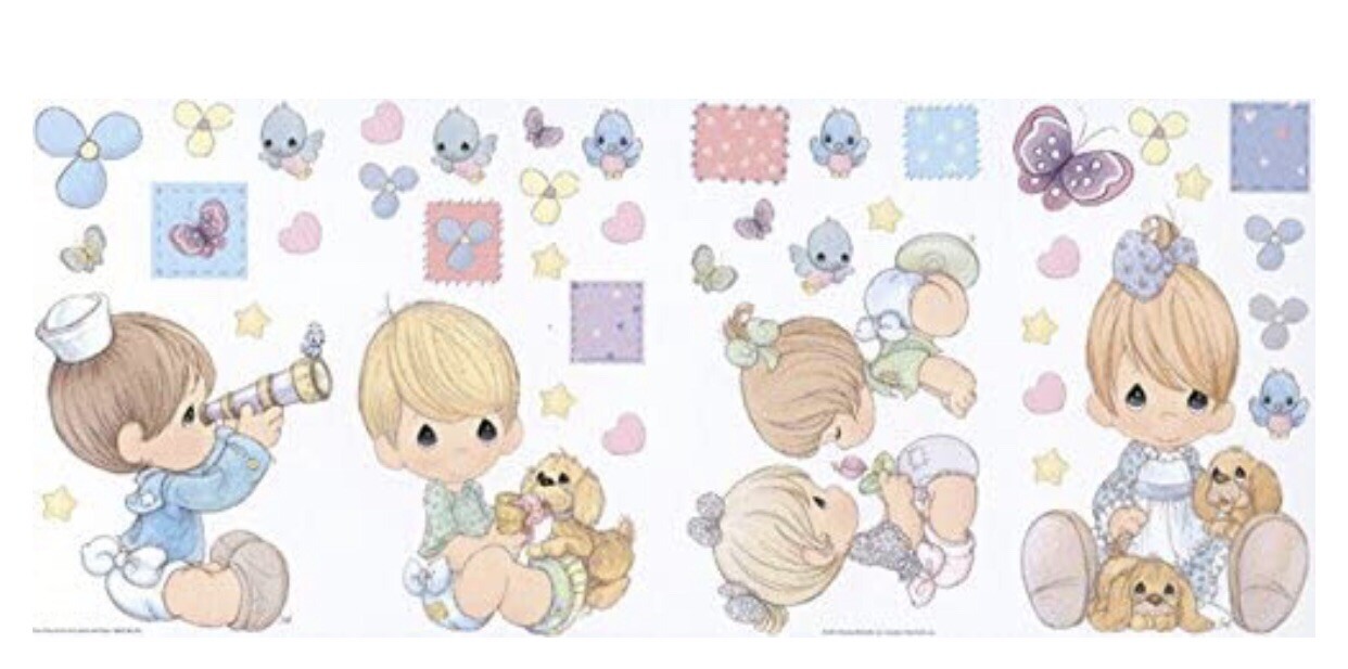 Precious Moments Jumbo Reusable Wall Decor Stick-Ups