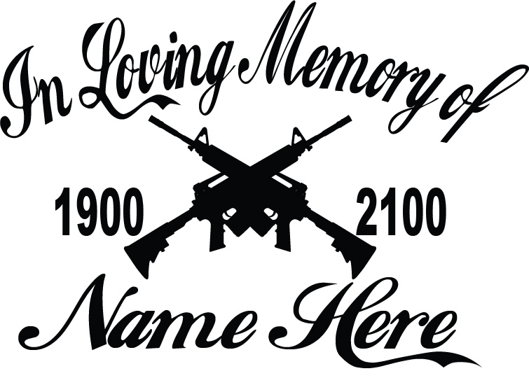 Loving Memory – Military Sticker Decal Memorial Personalized Army Marine Veteran