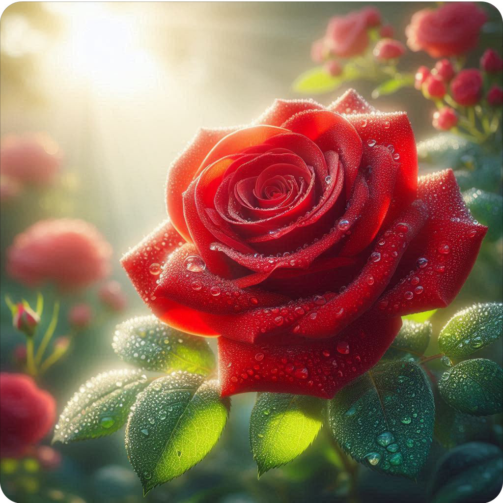 Beautiful red rose vinyl sticker decal – many sizes available