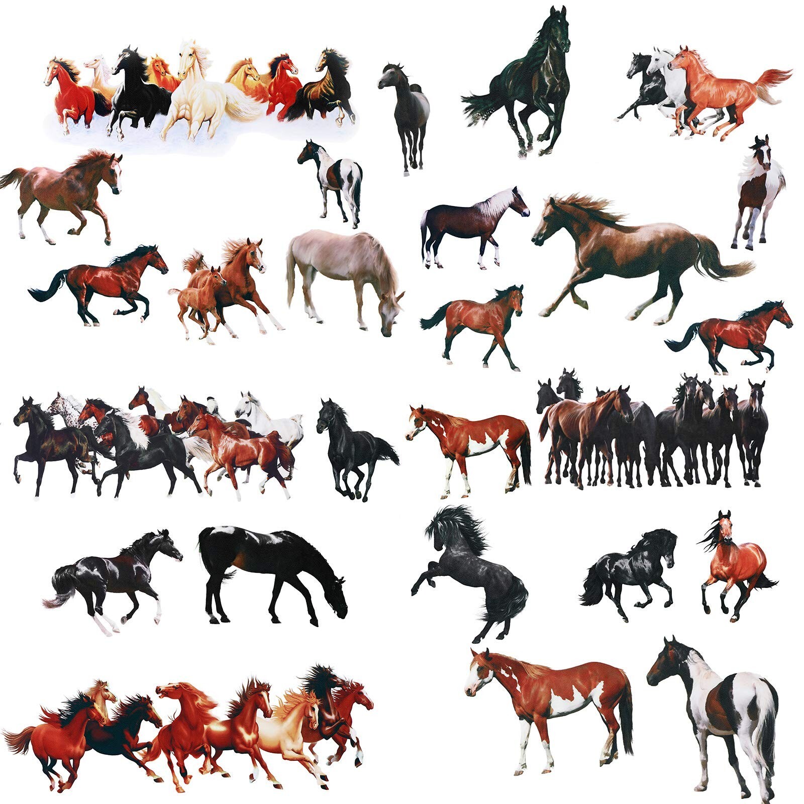 30 Pieces Horse Wall Decals Wild Horse Decor Wild Horse Stickers Wall Decals …