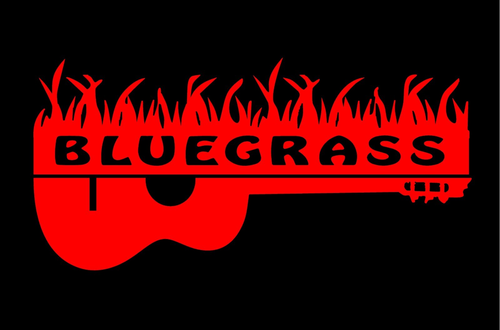 Bluegrass Decal with Guitar Car Vinyl Music Sticker