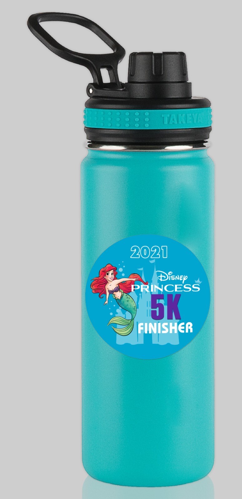 RunDisney Princess Races 2021 5K 3.1 Mile Finisher Water Bottle Sticker