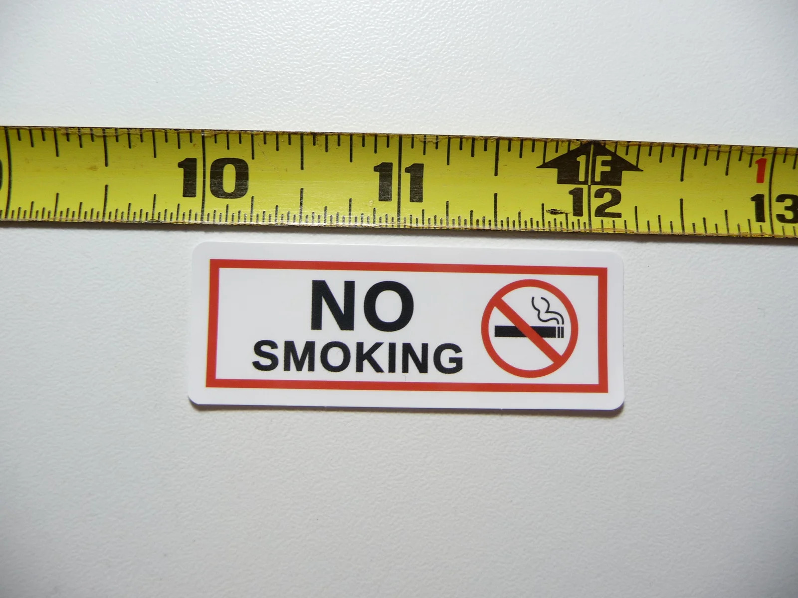 NO SMOKING RECTANGLE SMALL STICKER DECAL BUSINESS COMPANY POLICY BUILDING DOOR