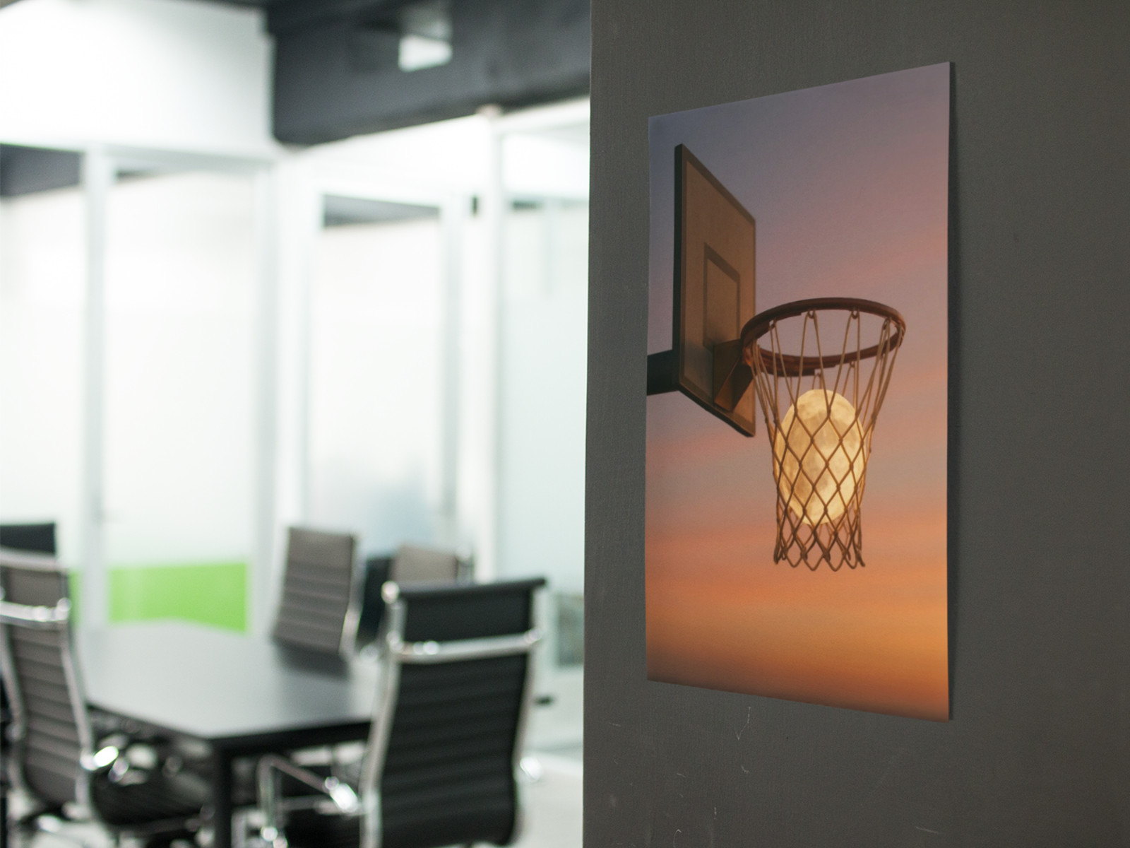 MOON Dunk Basketball Cool Graphic Wall Vinyl Decal Poster (Removable Adhesive)