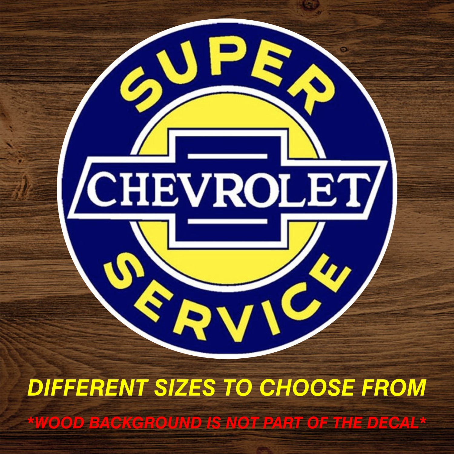 Vintage Chevrolet Super Service Vinyl Decal Sticker Free Shipping