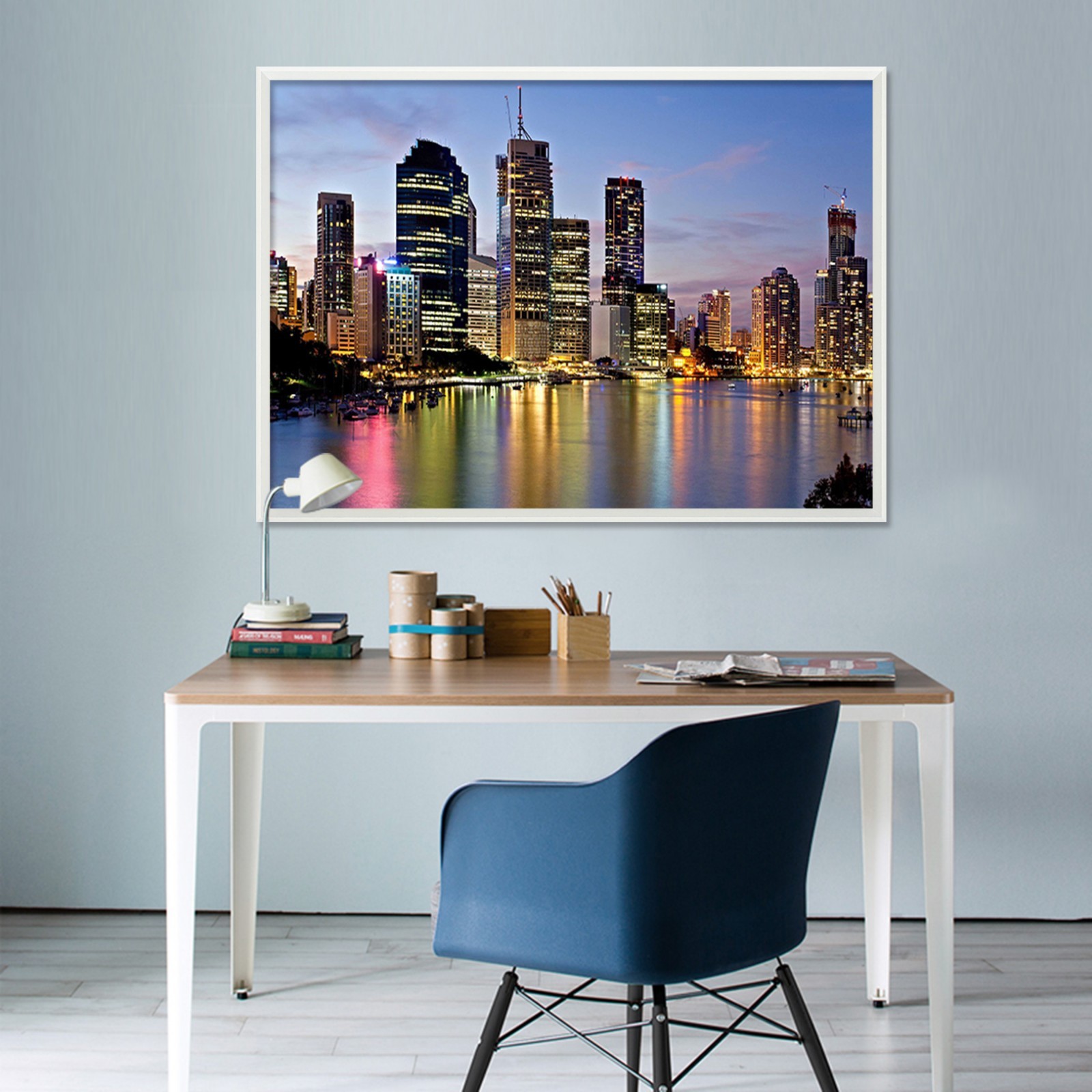3D Riverside Building 5 Framed Poster Home Decor Print Painting Art AJ WALLPAPER