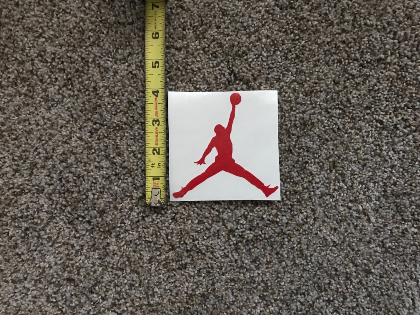 Michael Air Jordan Decal. High Quality Red Decal